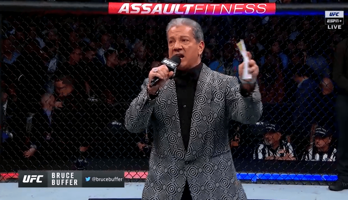 Looks like Joe finally gave Bruce Buffer's jacket some of that DMT r/ufc
