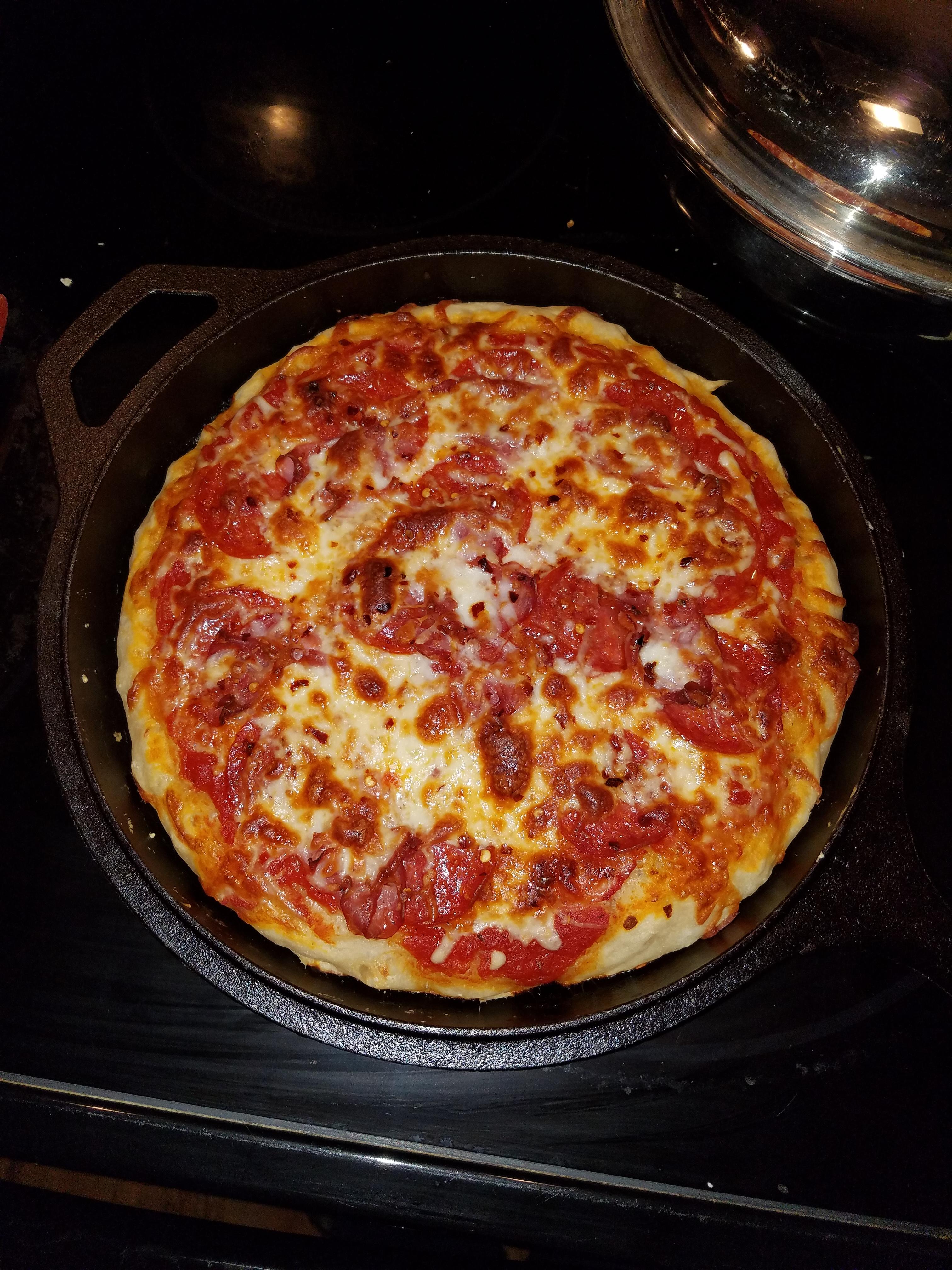 1st attempt at pizza, oven would only go to 500. Next time I was going