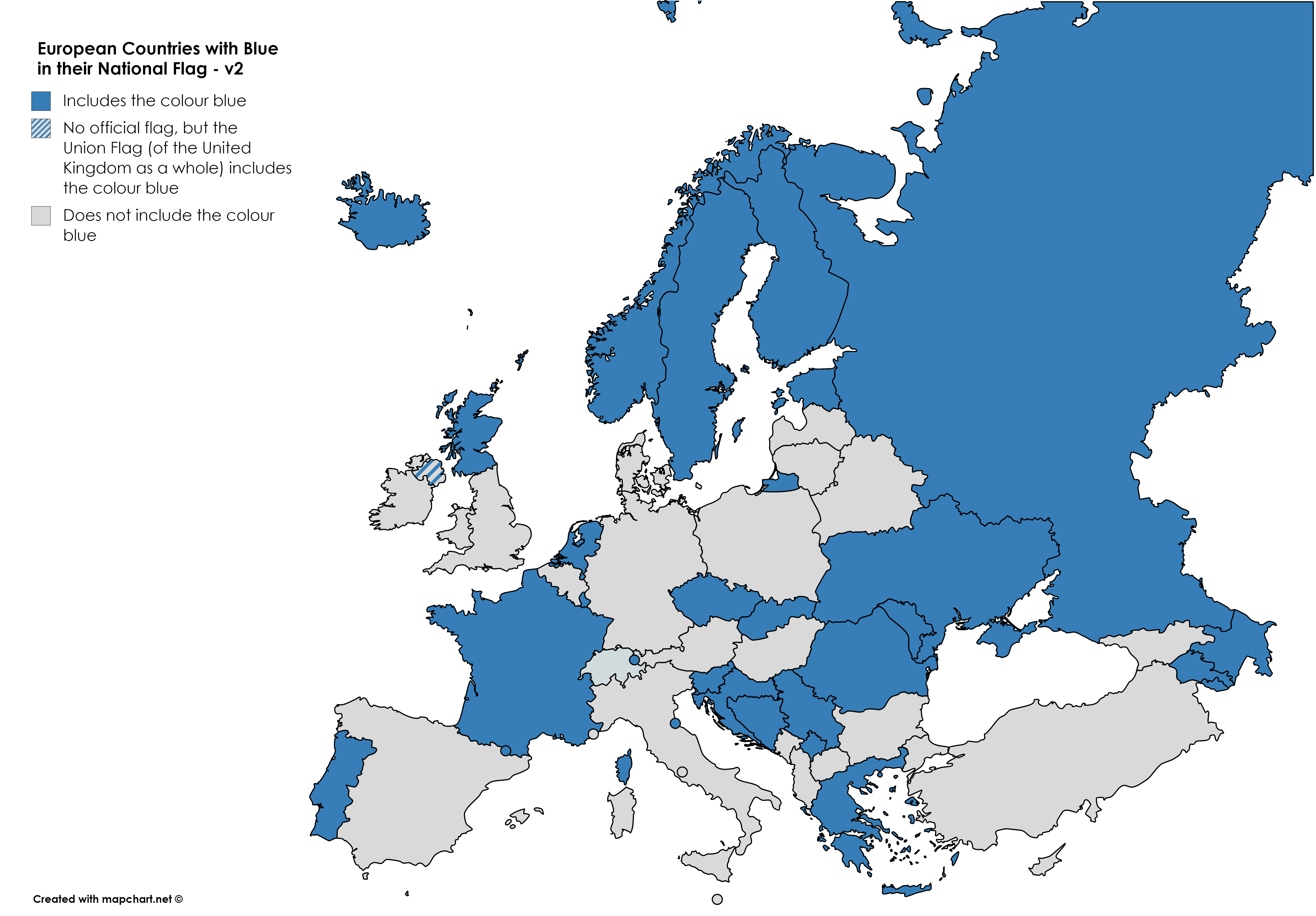 Blue flags in Europe r/MapPorn