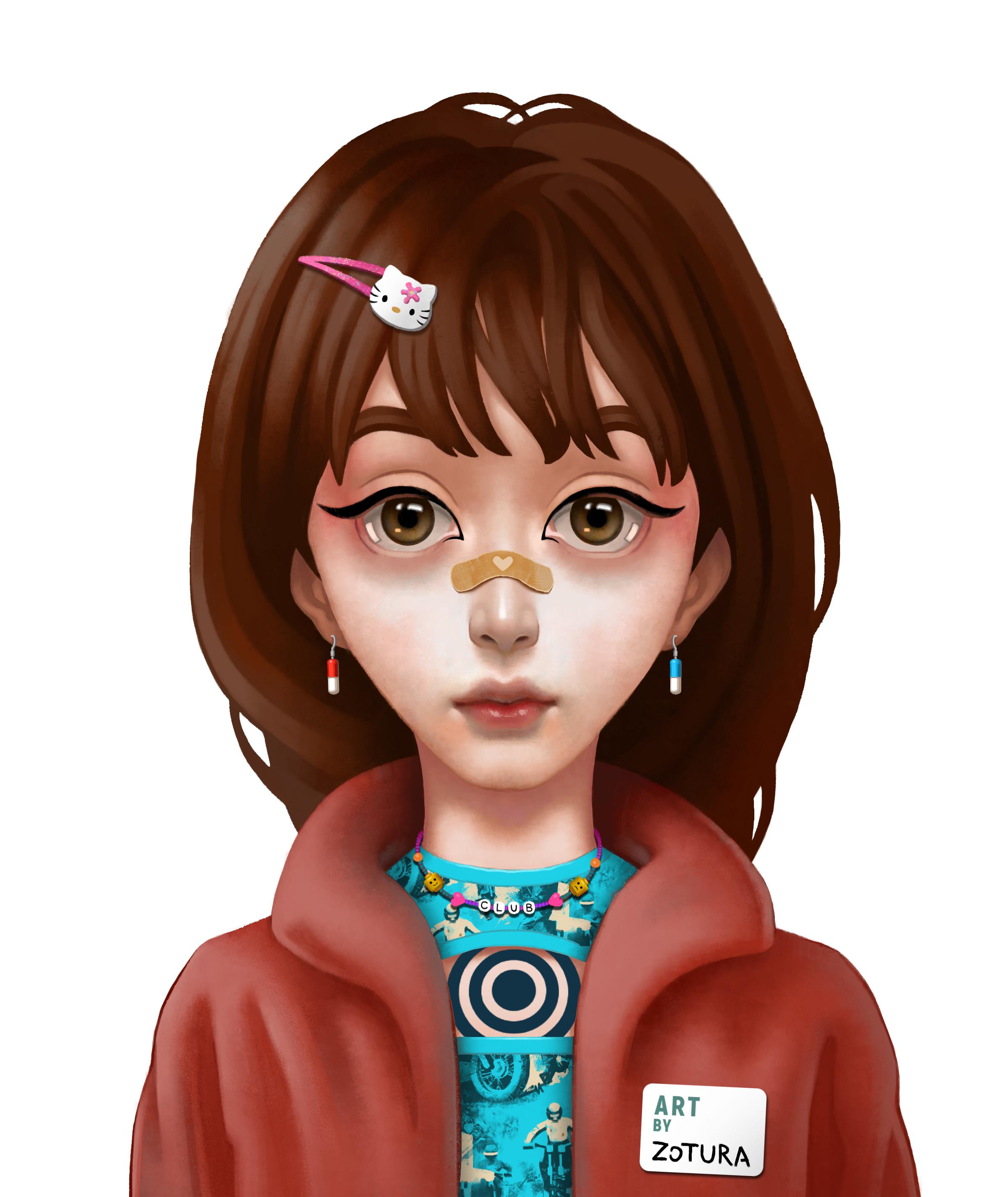 Girl in red [OC] r/drawing