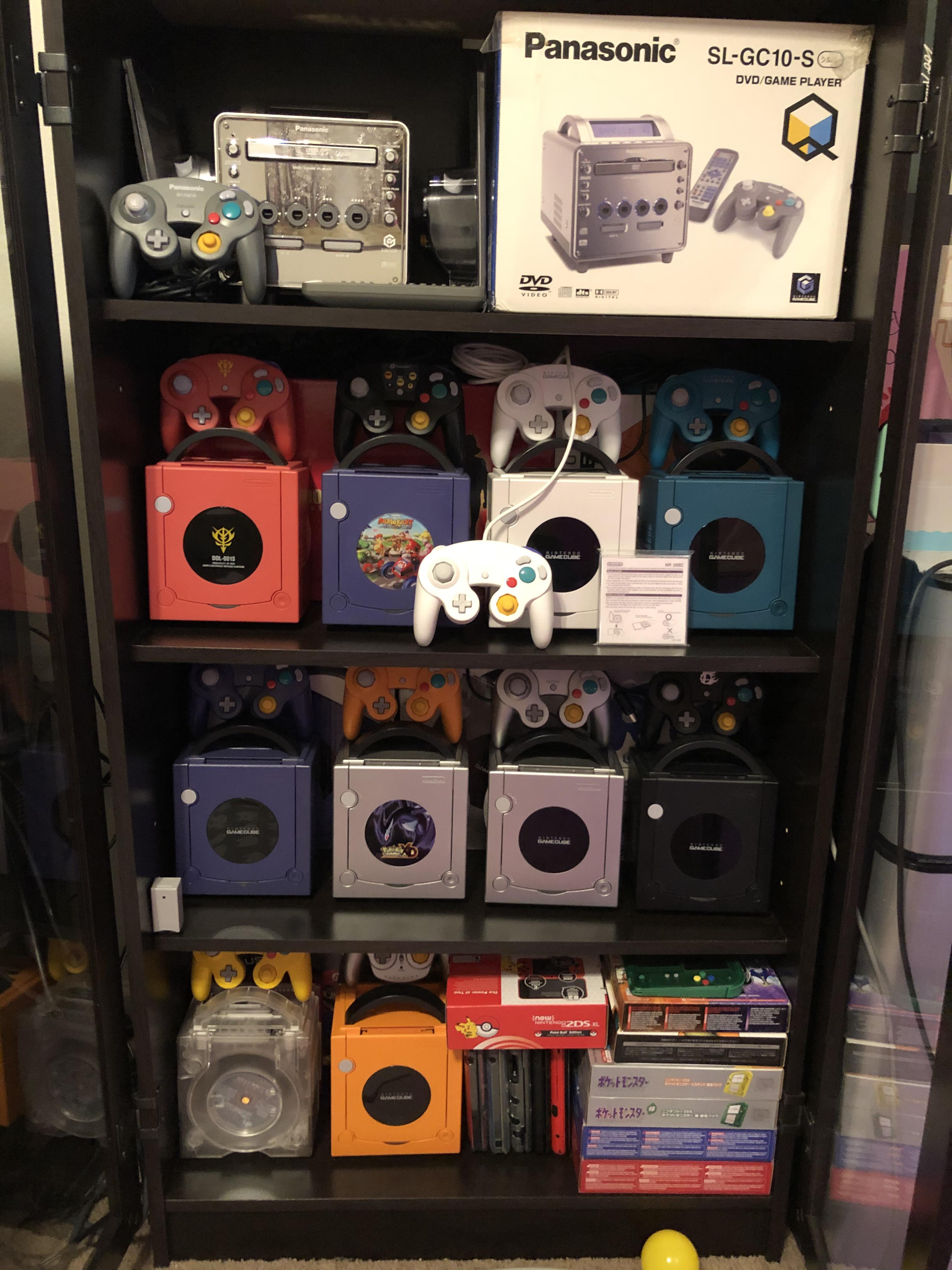 My growing GameCube consoles collection. r/gamecollecting