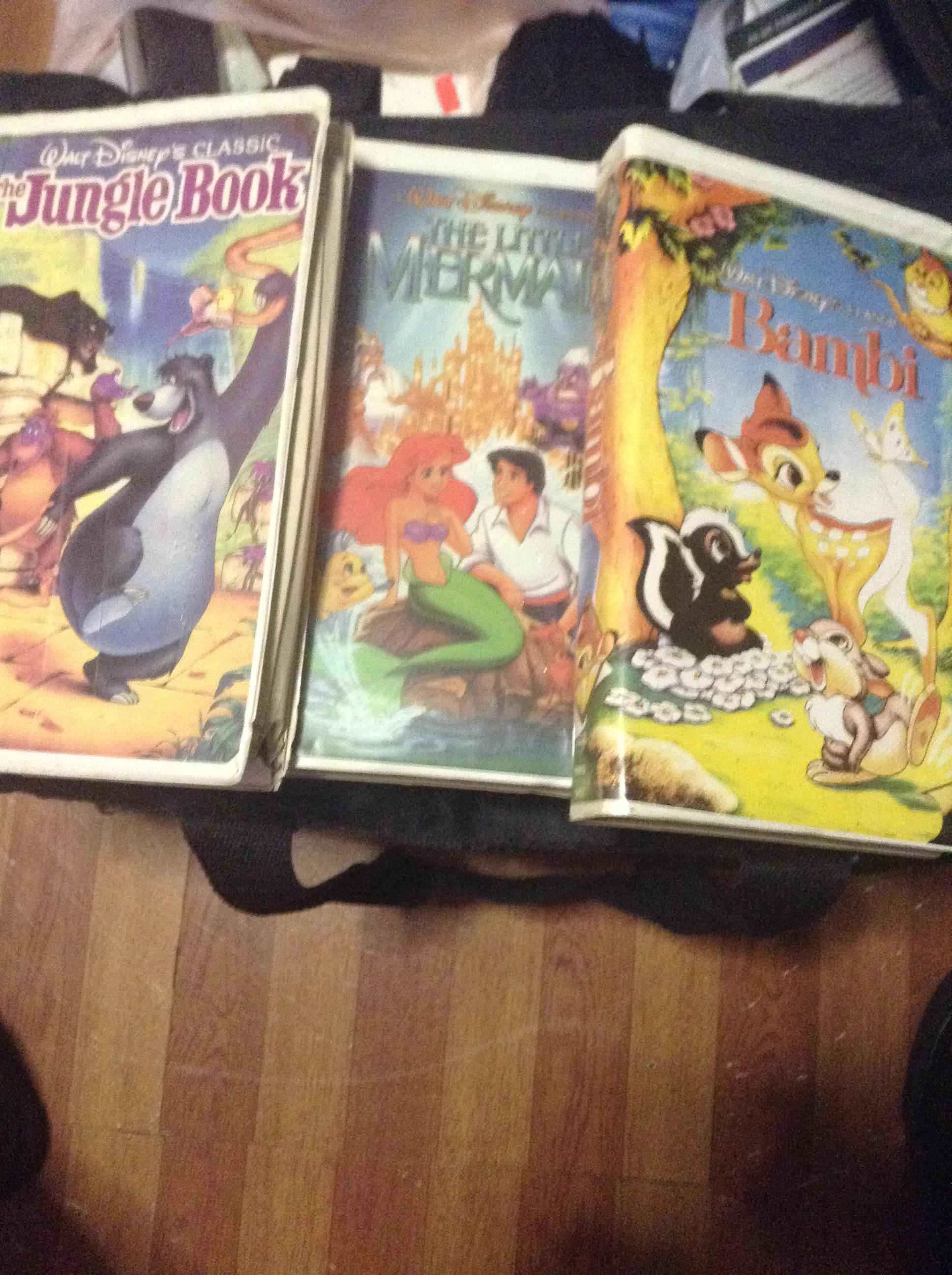 Walt Disney Classic VHS tapes. Yes, that's the little mermaid banned