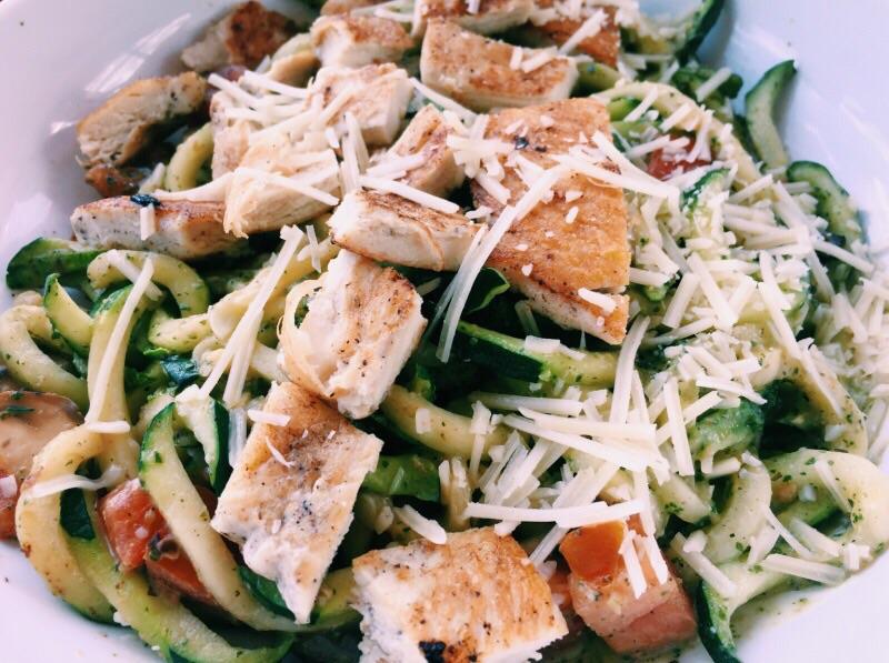 Zucchini Pesto with Grilled Chicken from Noodles and Company// 480