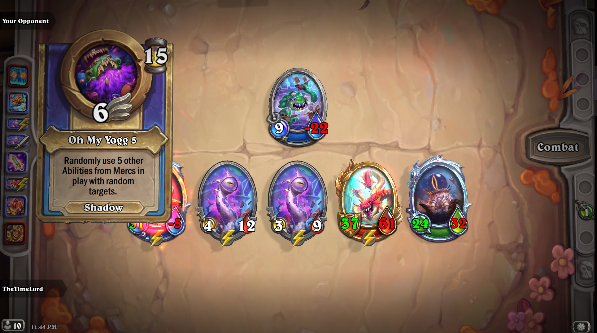 Yogg can go infinite against Yogg and break the game r/HSMercenaries