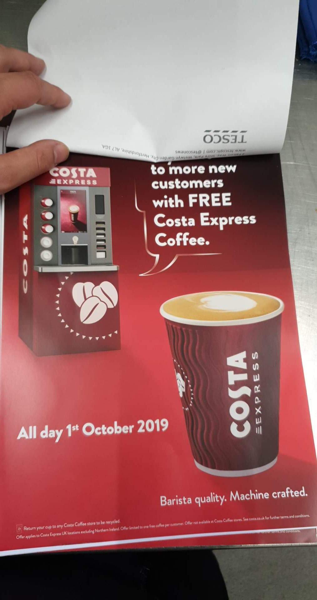 For those who don't know every tesco Express will be giving out one