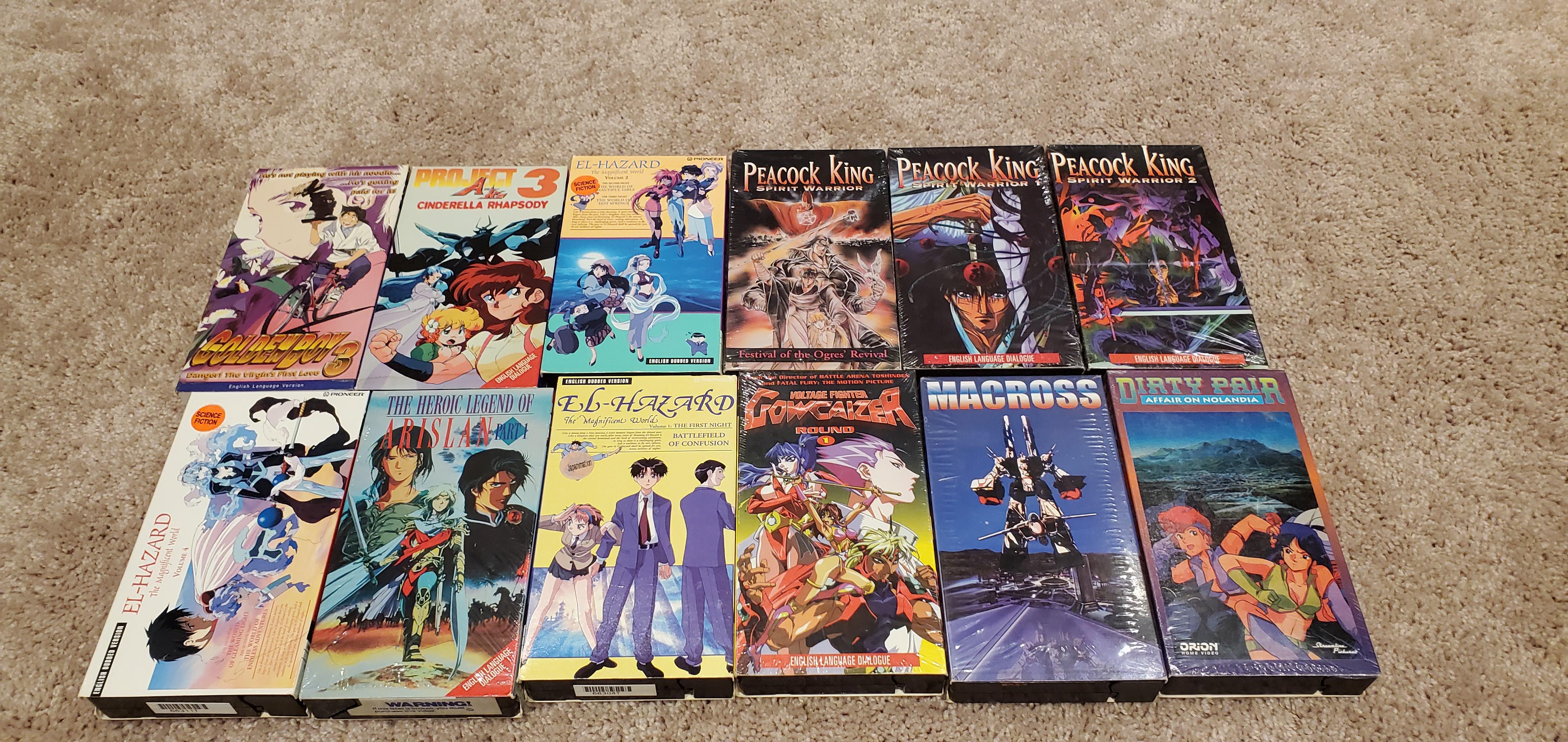 12 new anime vhs videos added today r/animevhs