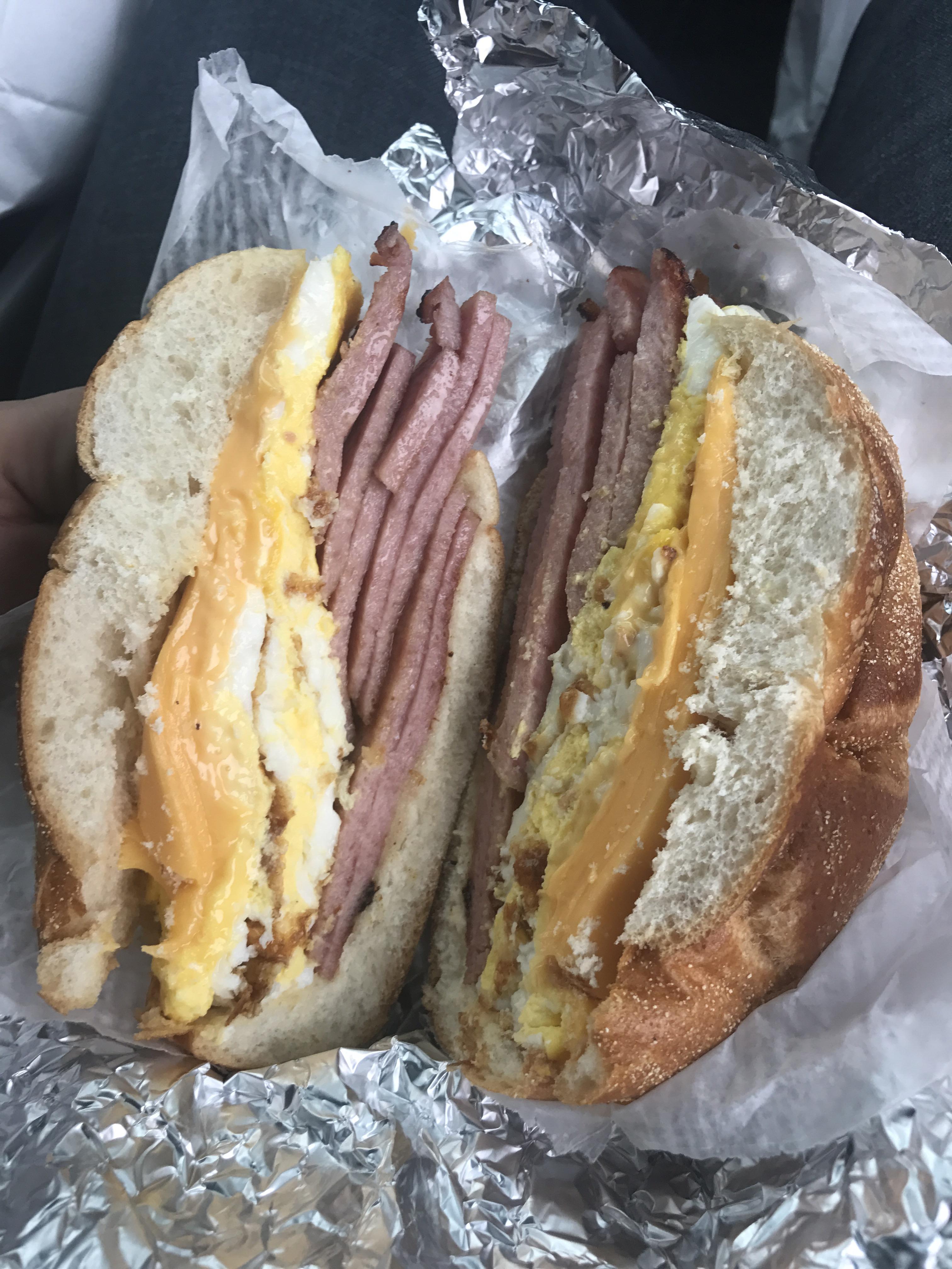 [i ate] a Doubled up Egg, Cheese and Taylor Ham Sandwich. NJ Style