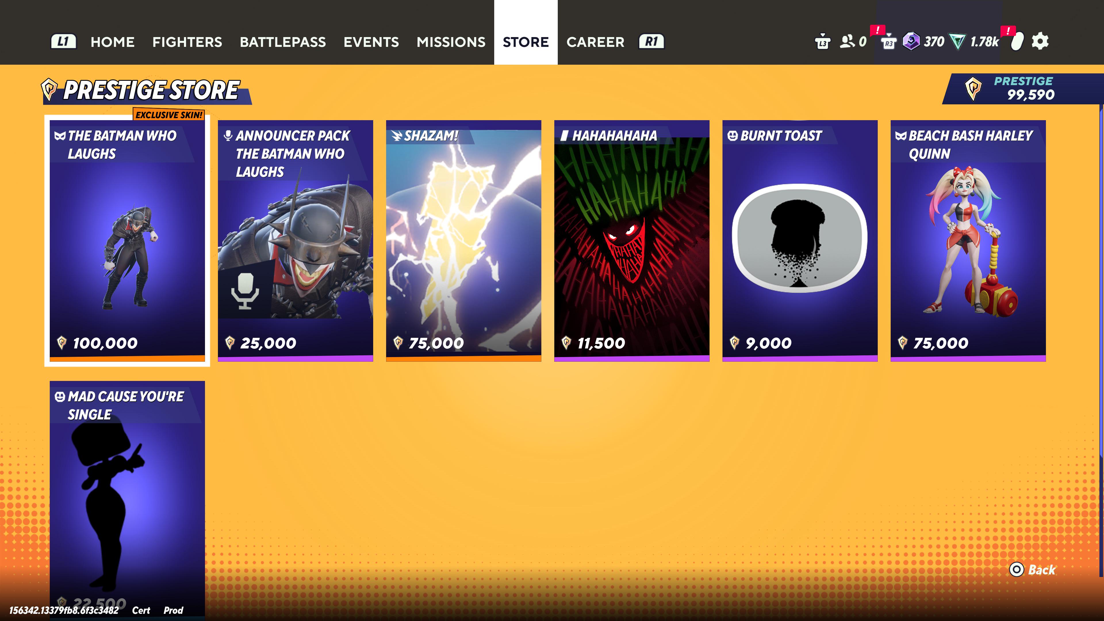 I’m so close I can taste it. Do yall have anything from the prestige