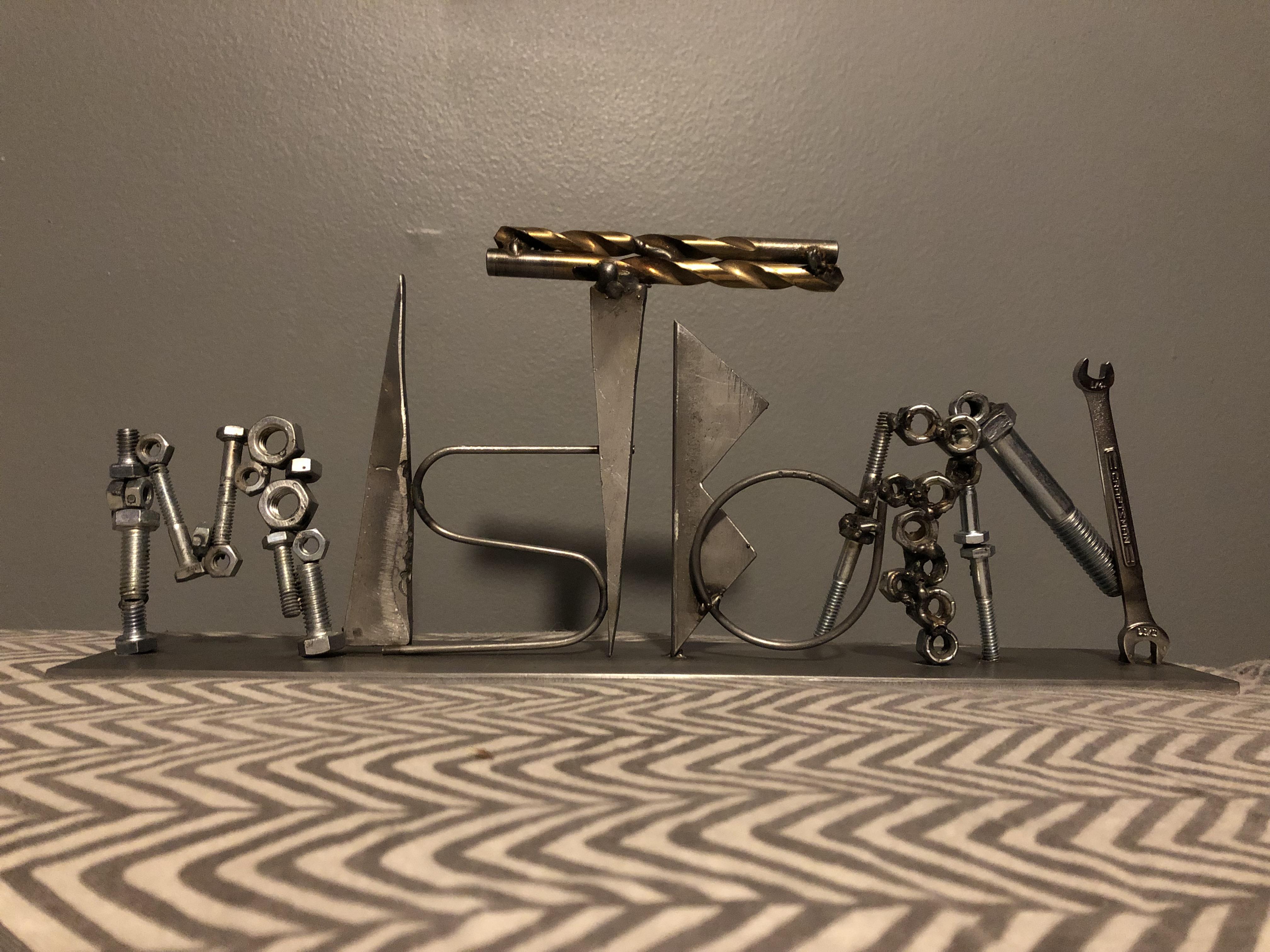 A thing I made in my metal sculpture class about my favorite series of