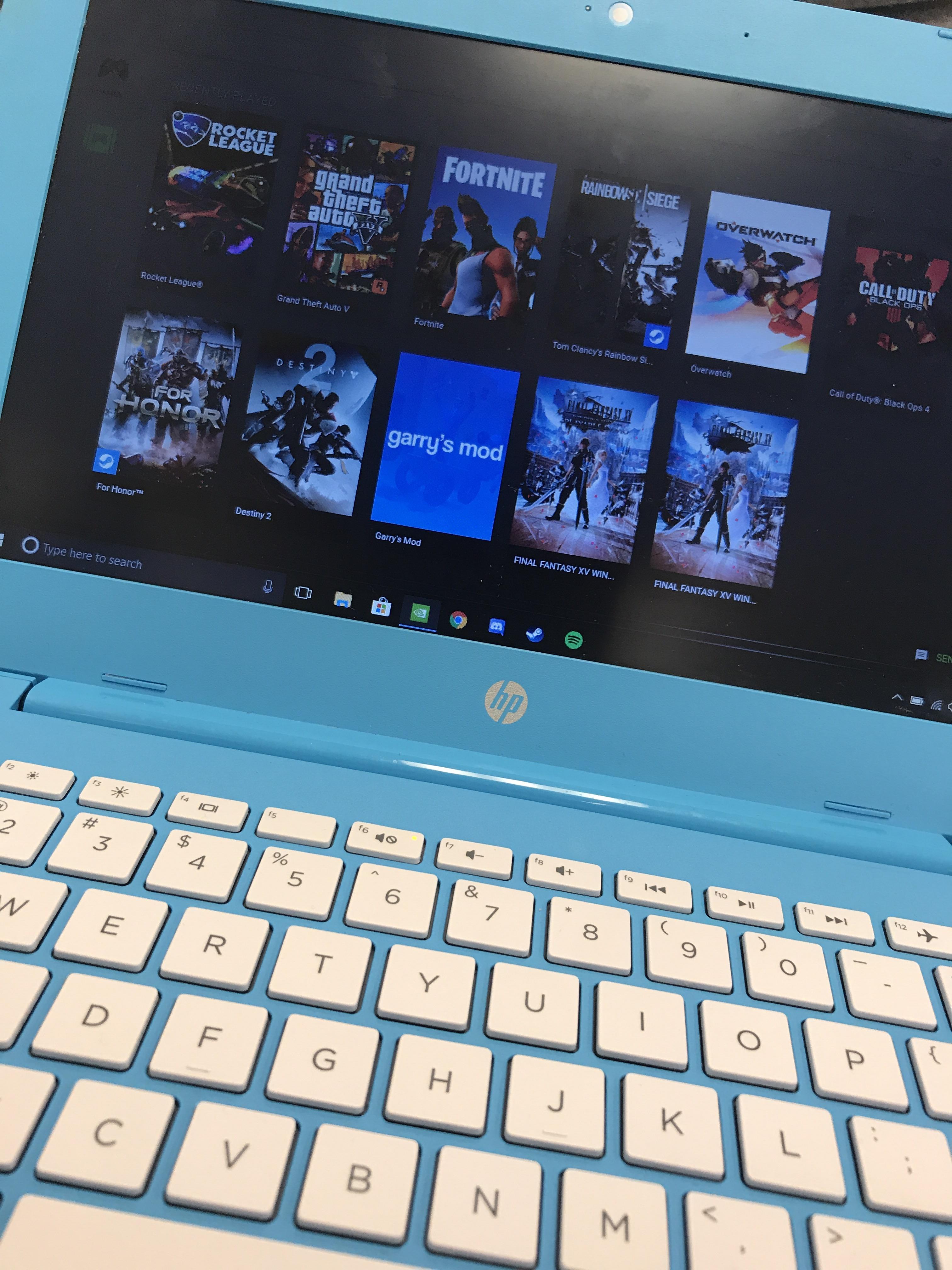 So I thought I’d game in my math class. (HP Stream Laptop) nvidia