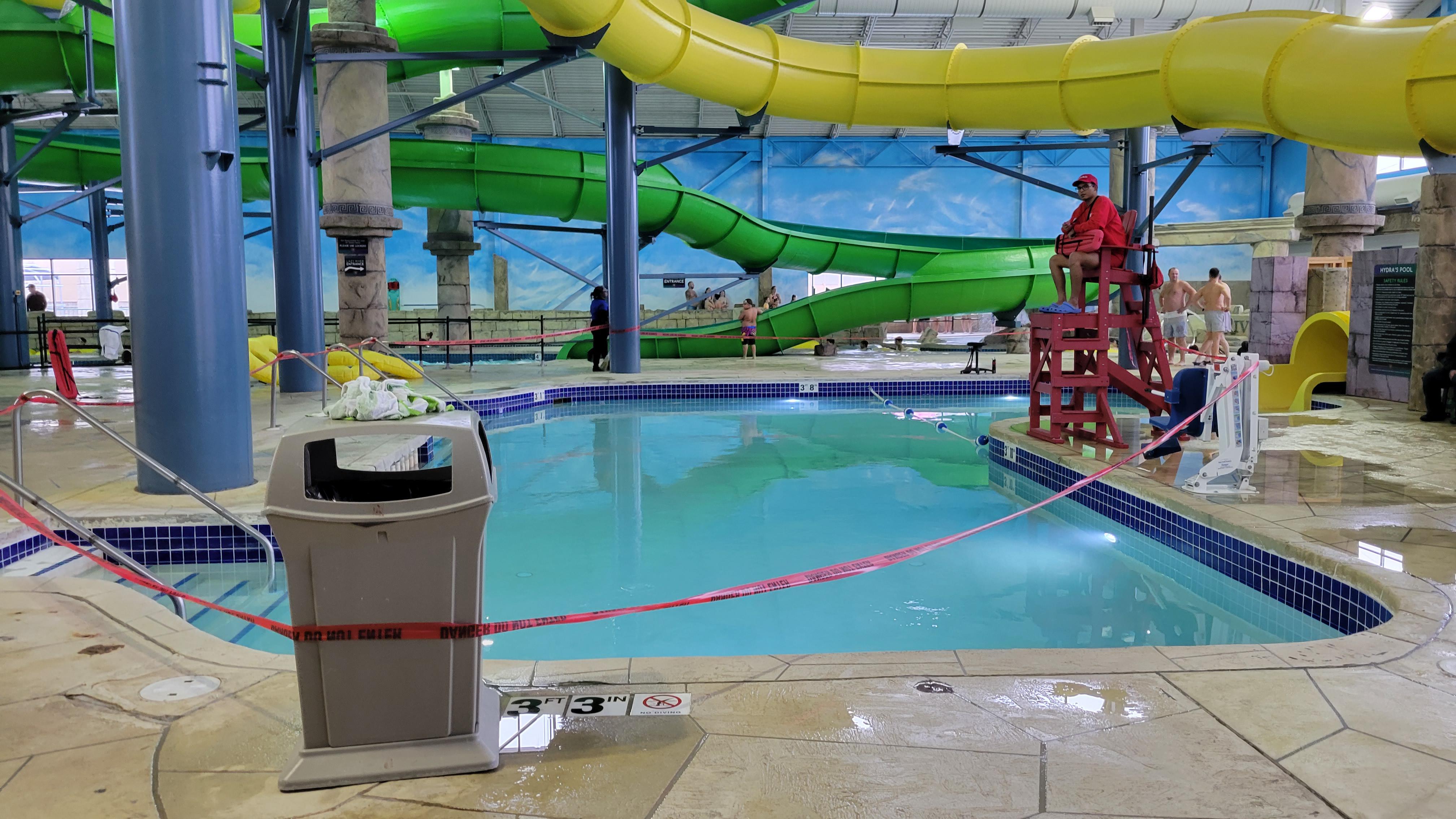 This pool has been closed for "code brown" for about 30 minutes... which begs the question