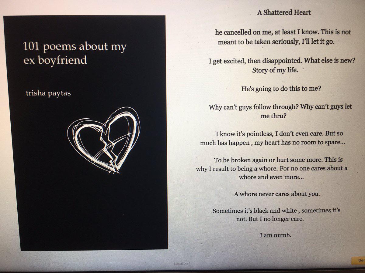 Trisha Paytas Poetry Book 101 Poems About My Ex Boyfriend Paytas Trisha 9781098502980 Amazon Com Books See All Formats And Editions Hide Other Dont Waste Your Time If Your Looking