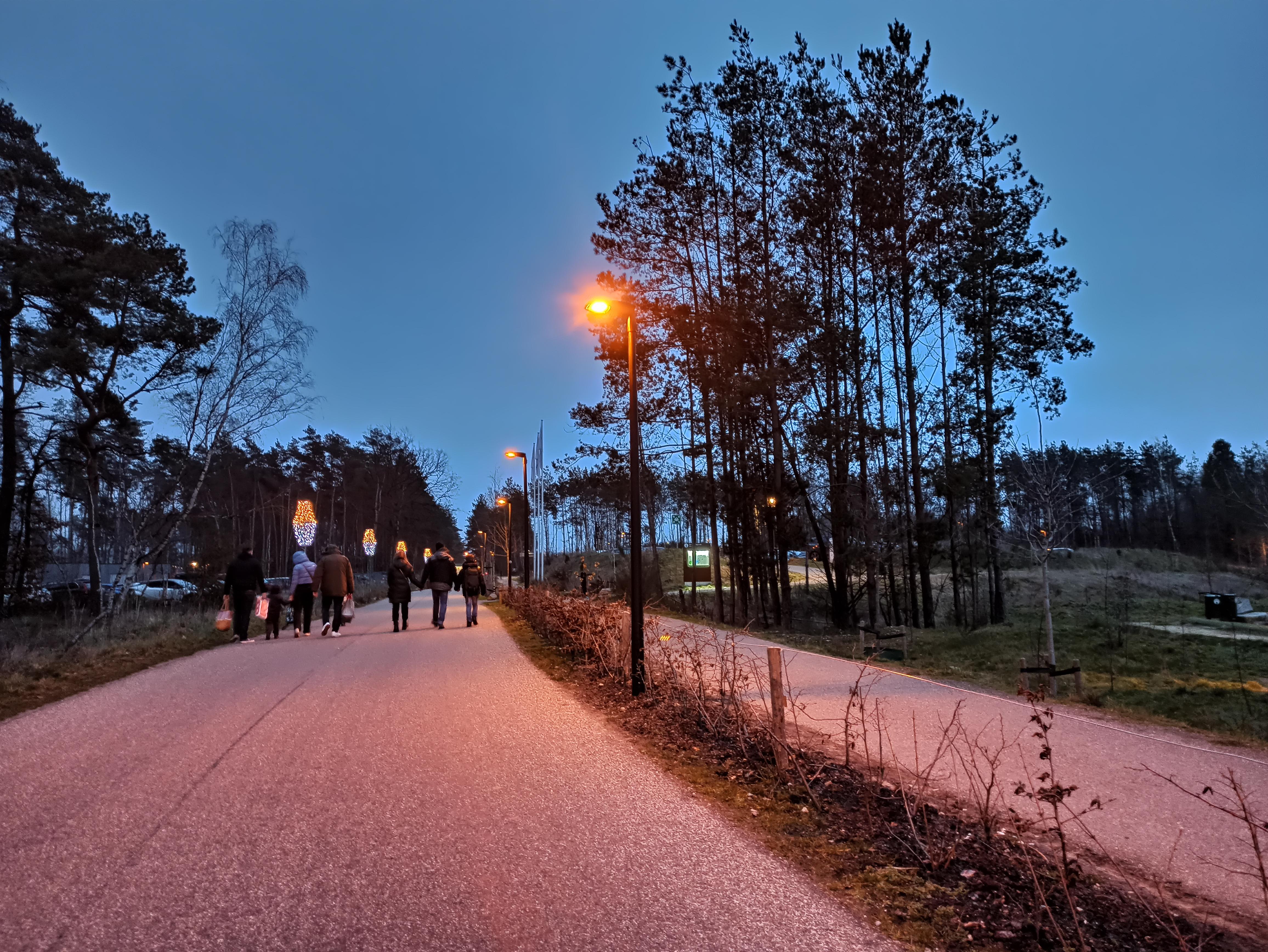 Light pollution is also a big problem. These orange LED lights reduce