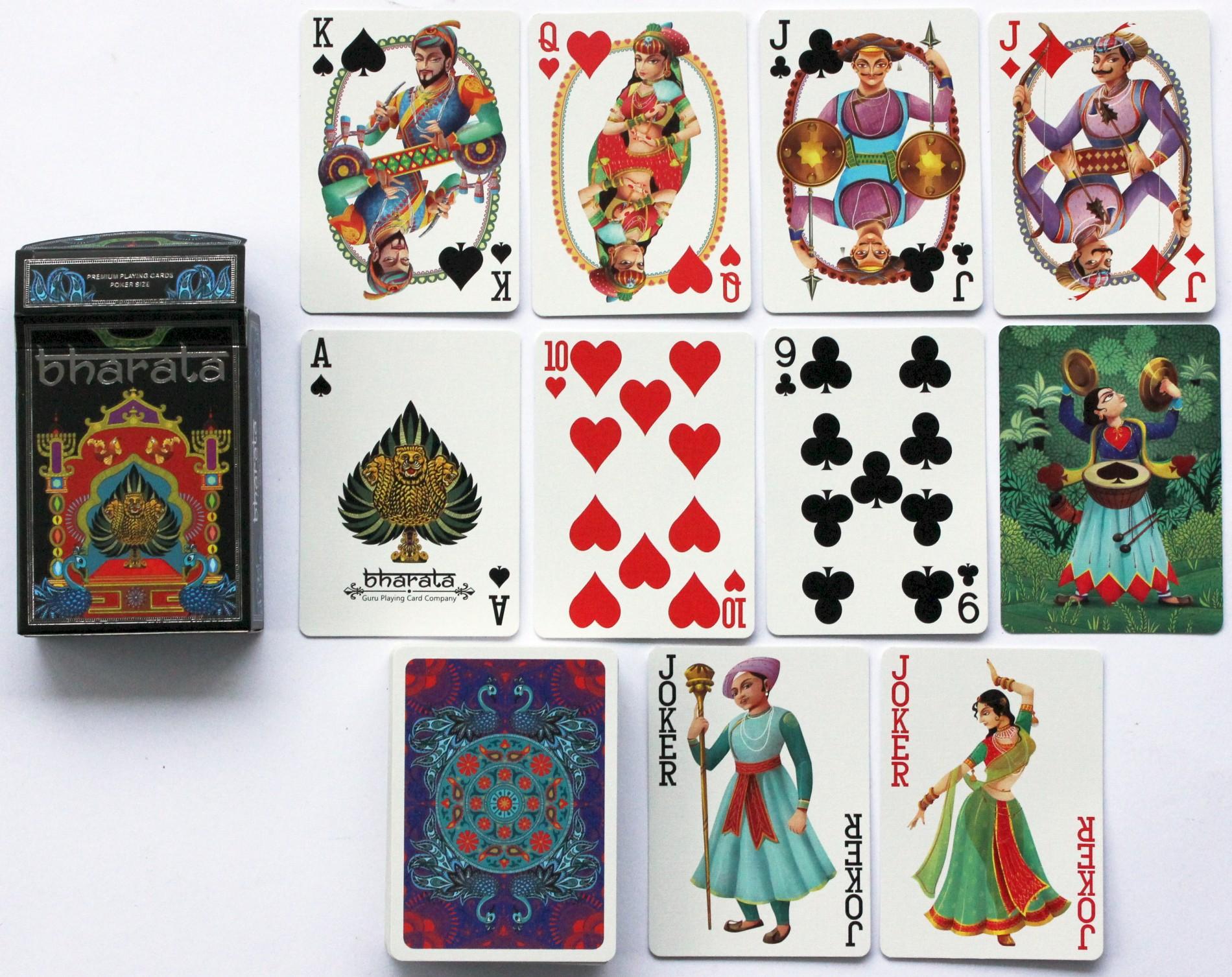 An Indian deck Bharata Playing Cards Exquisite n luxurious r