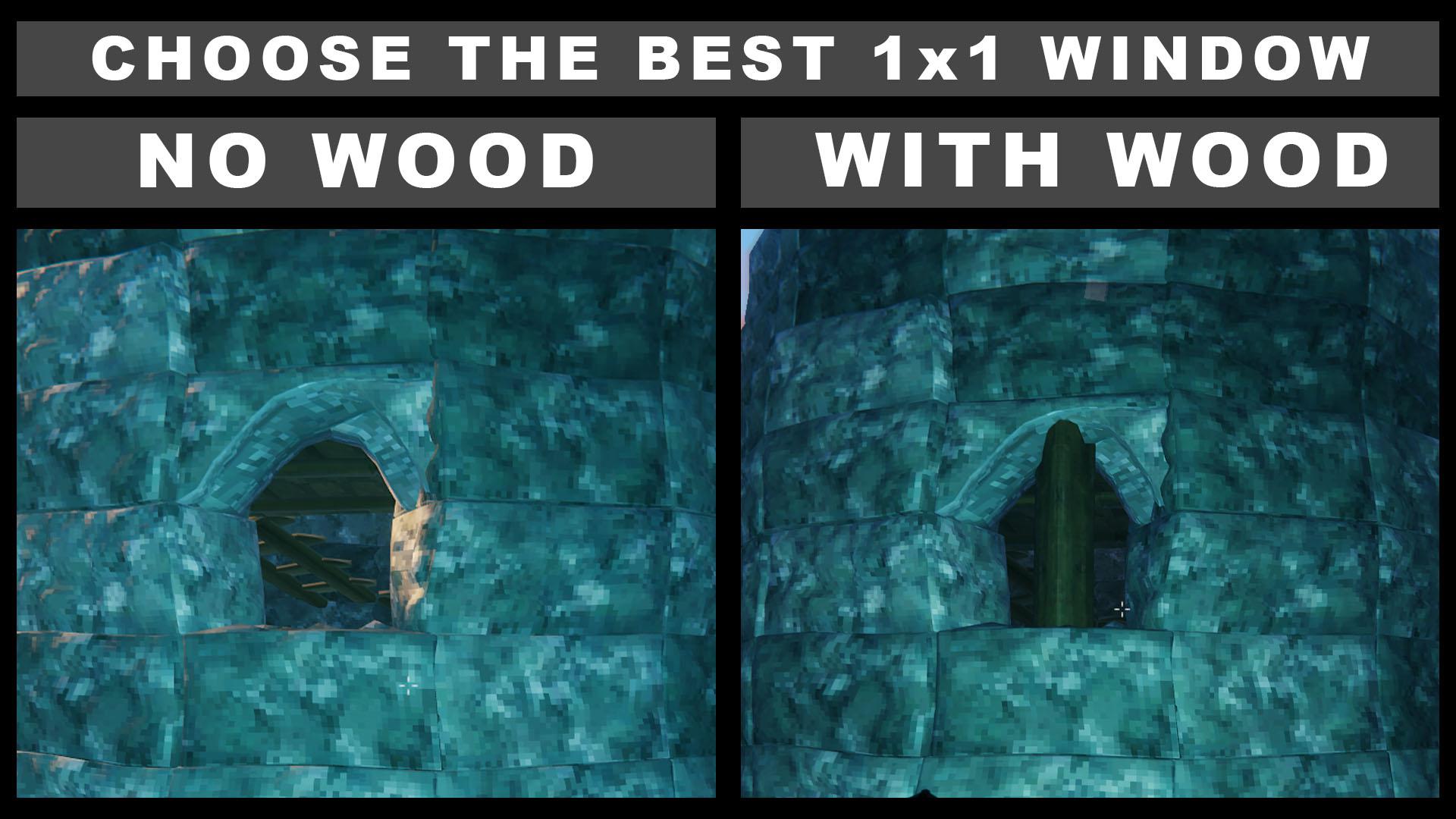 Building my castle I added an 1 by 1 window With version is better