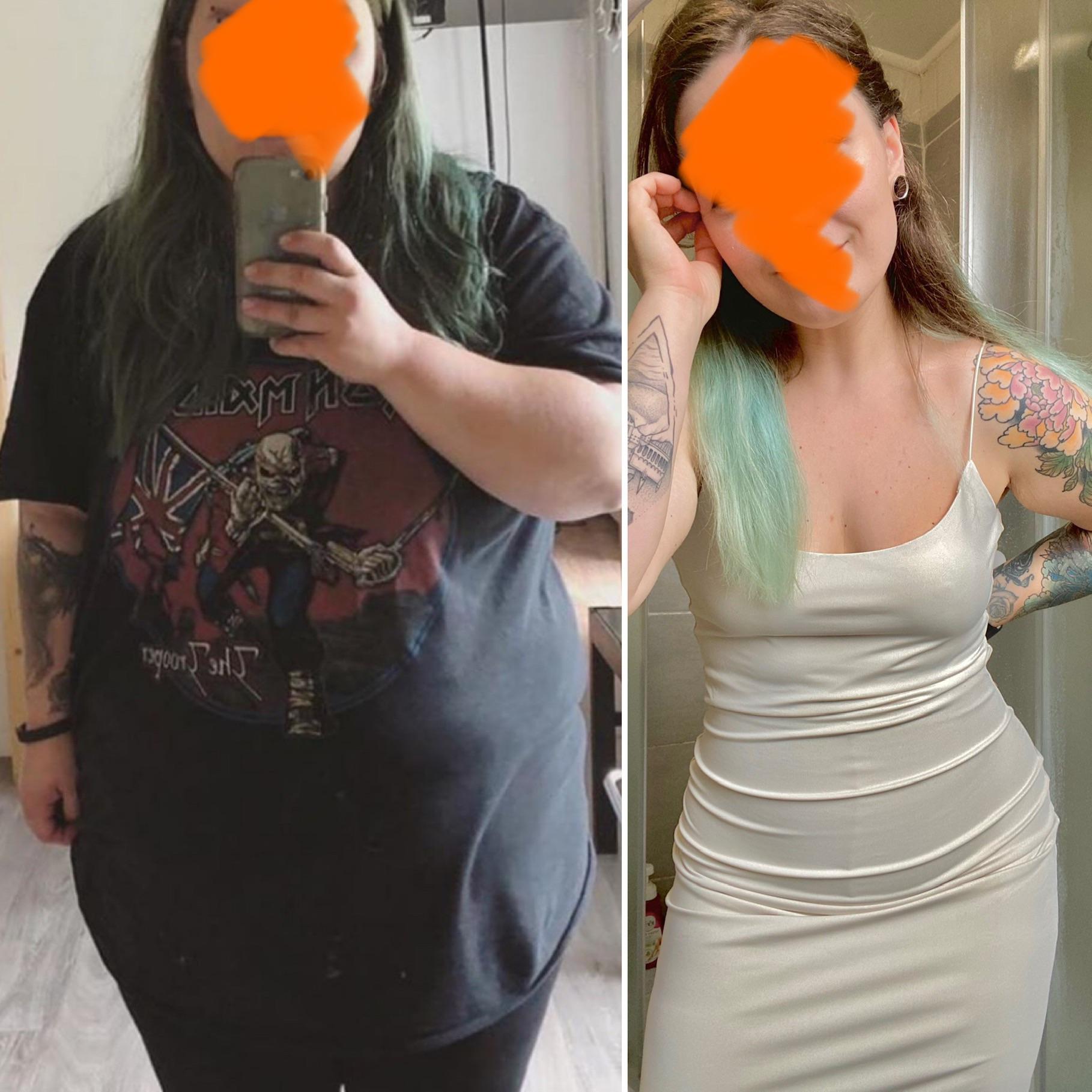F/27/5'2"' [124kg>69kg=55kg] (2 years ) cico, cardio and weight