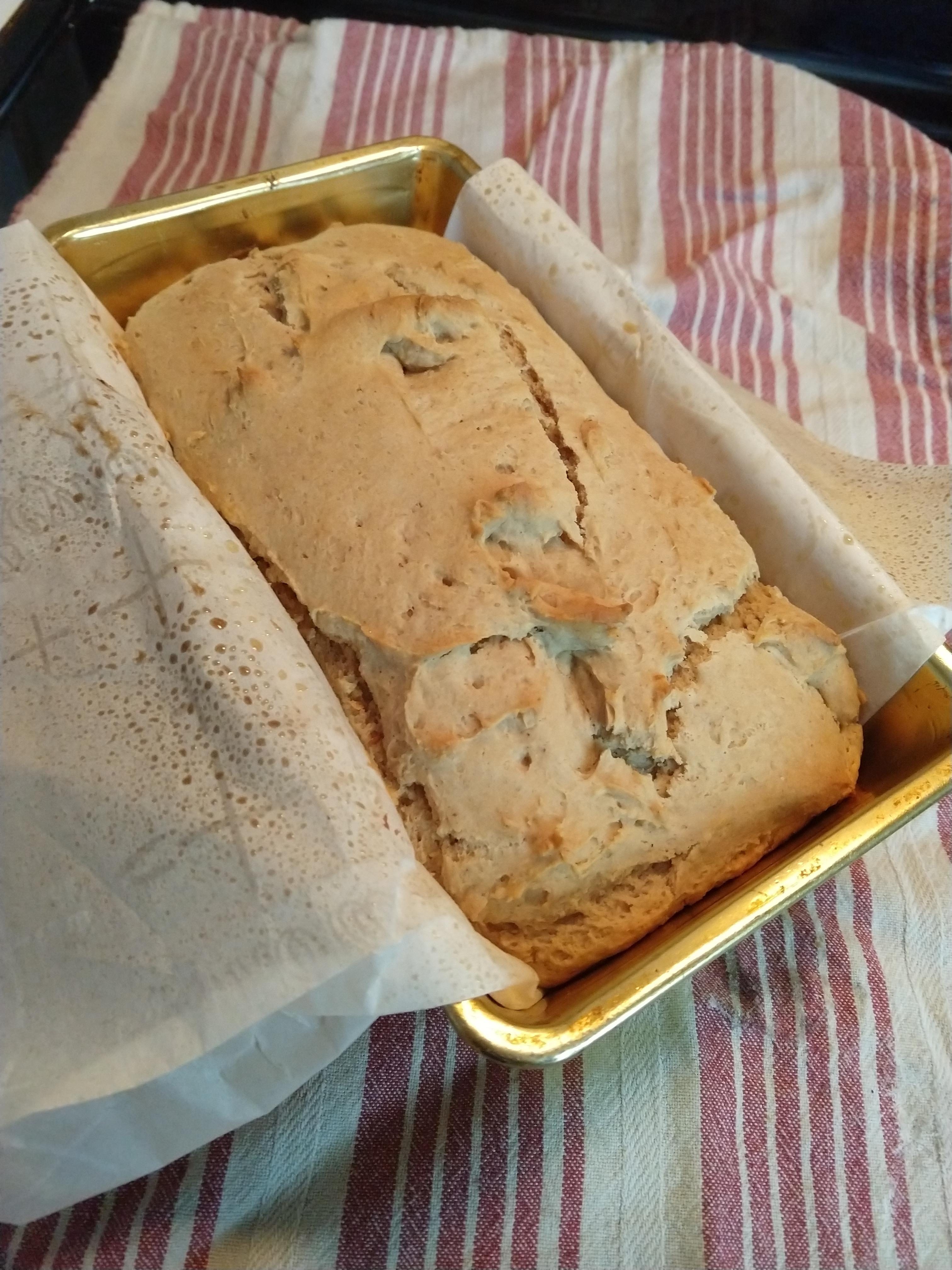 Made the peanut butter bread gluten free! Just swapped for GF all