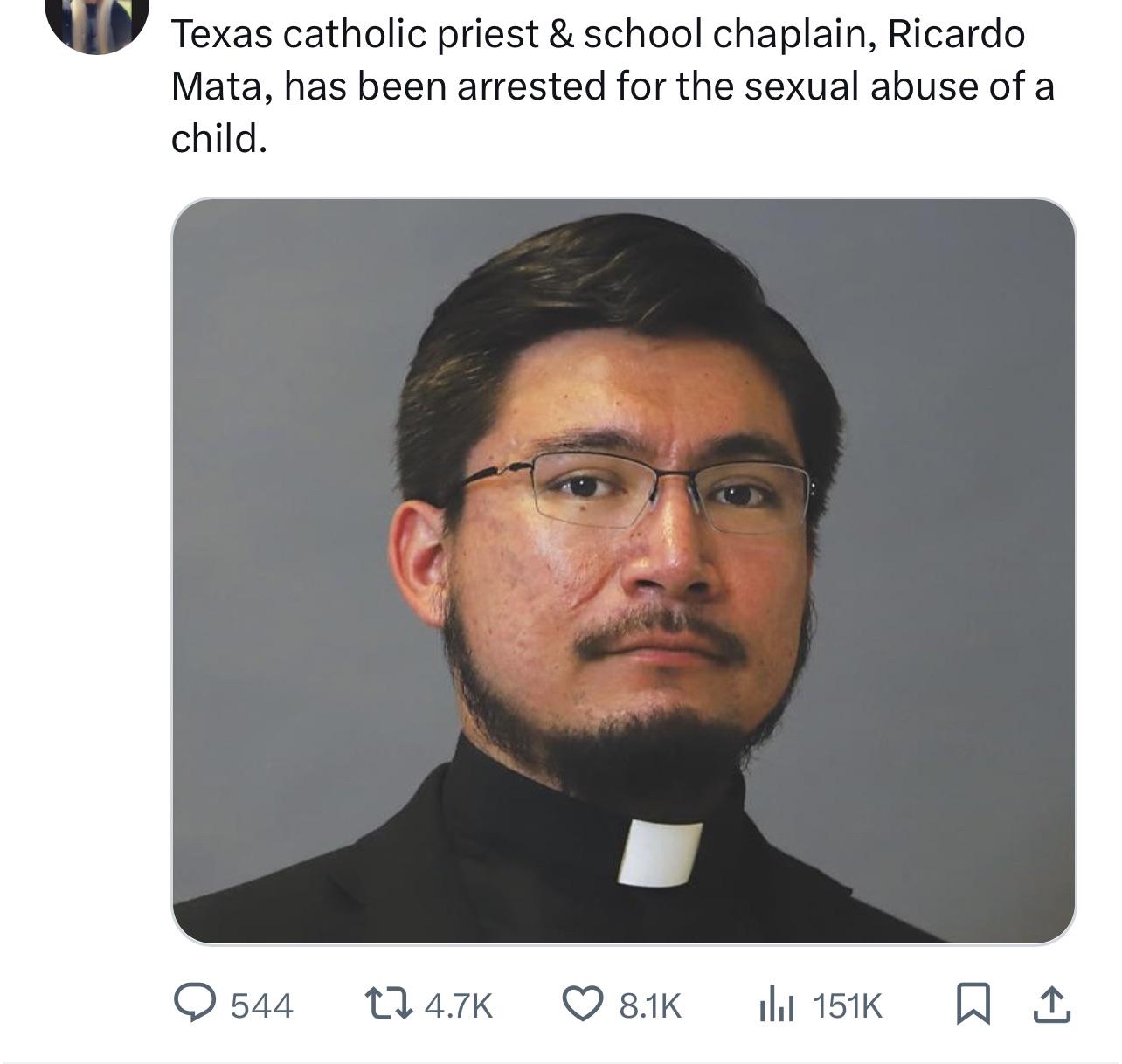 Texas Priest, Ricardo Reyes Mata, 34, Shocks Community as he has been