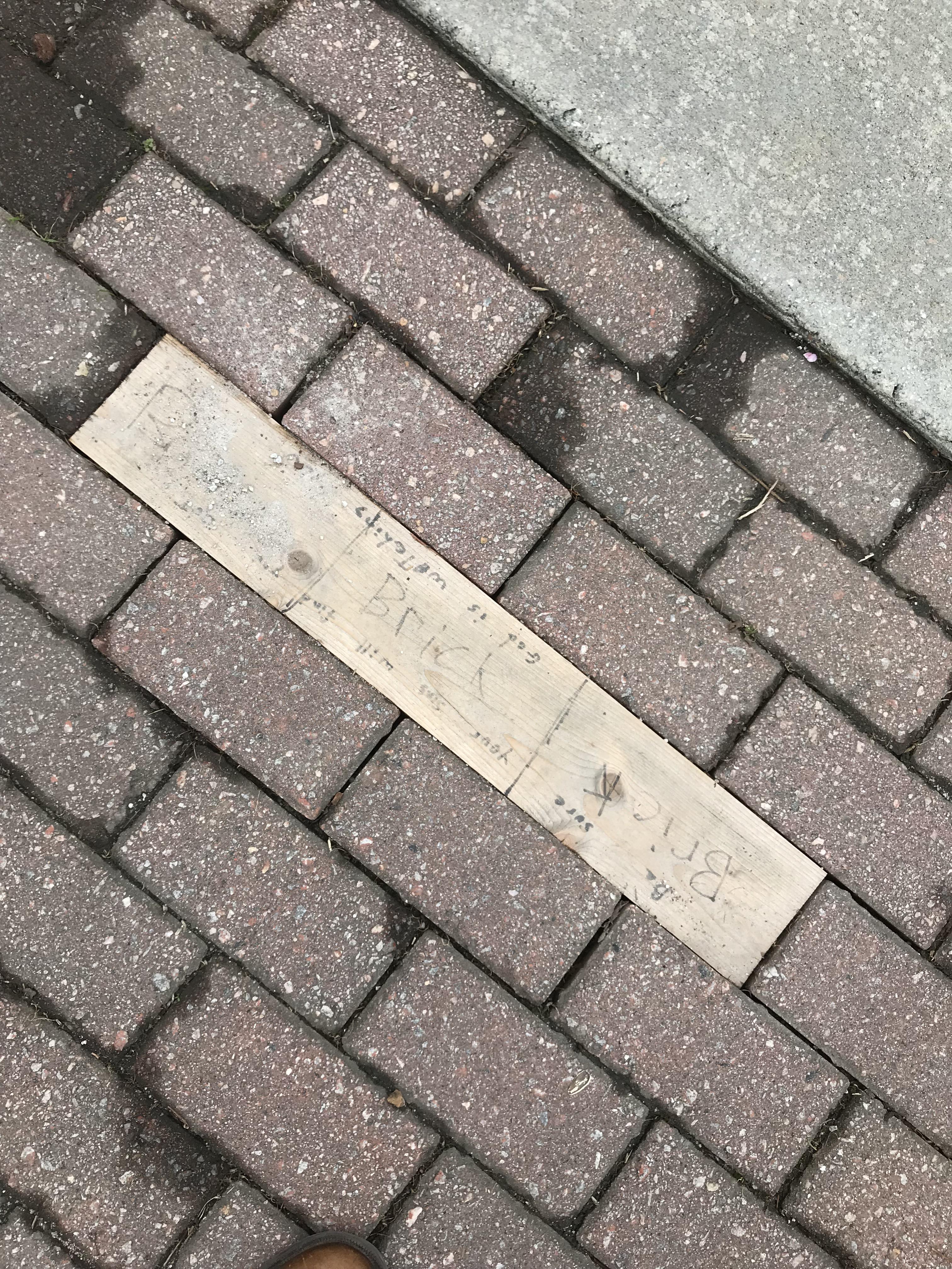 When bricks are missing, all you need to do is a replace them with wood