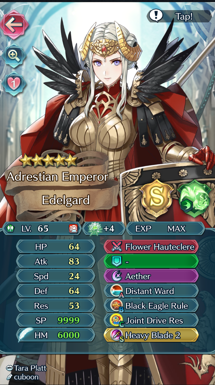 Just wondering, what's the highest level you have for Edelgard in PoL