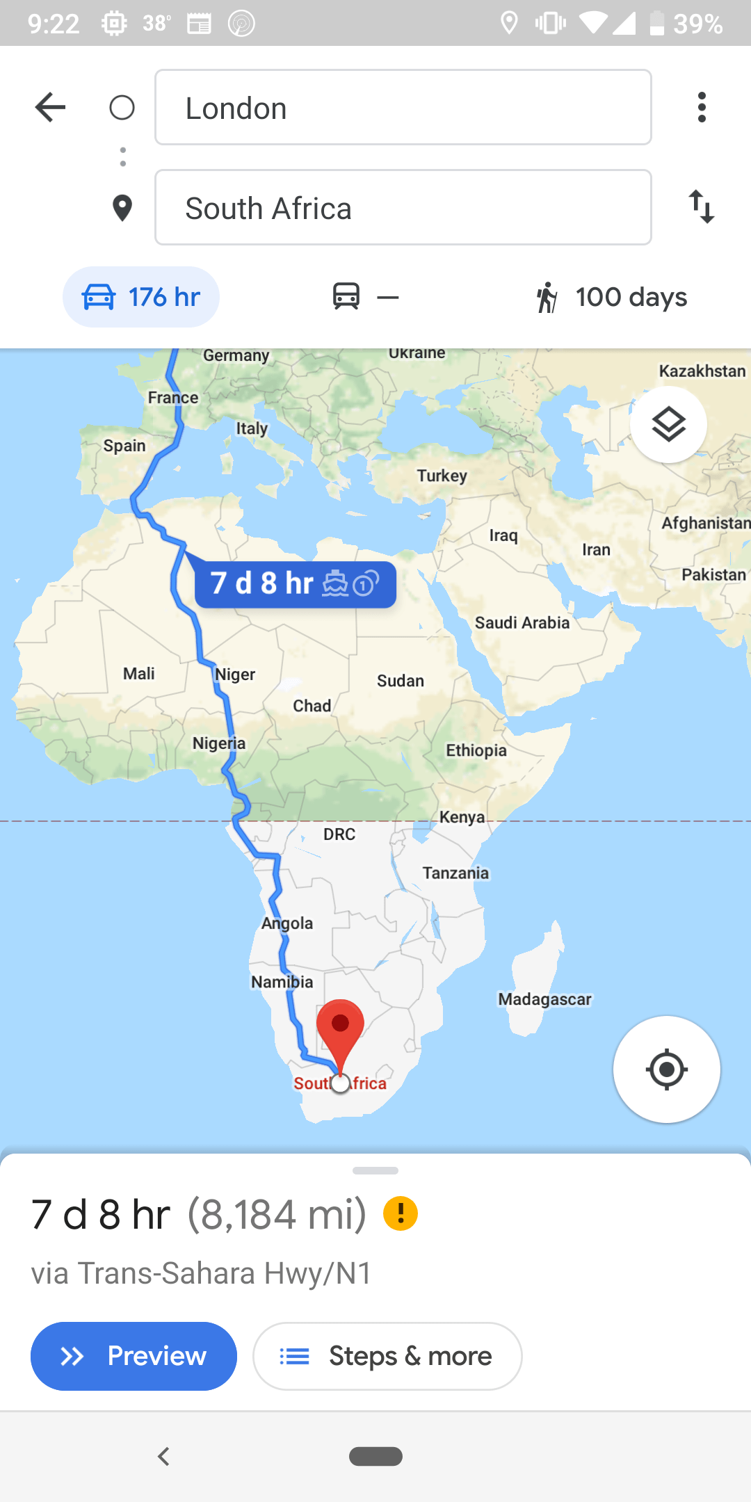 Google Road Maps South Africa