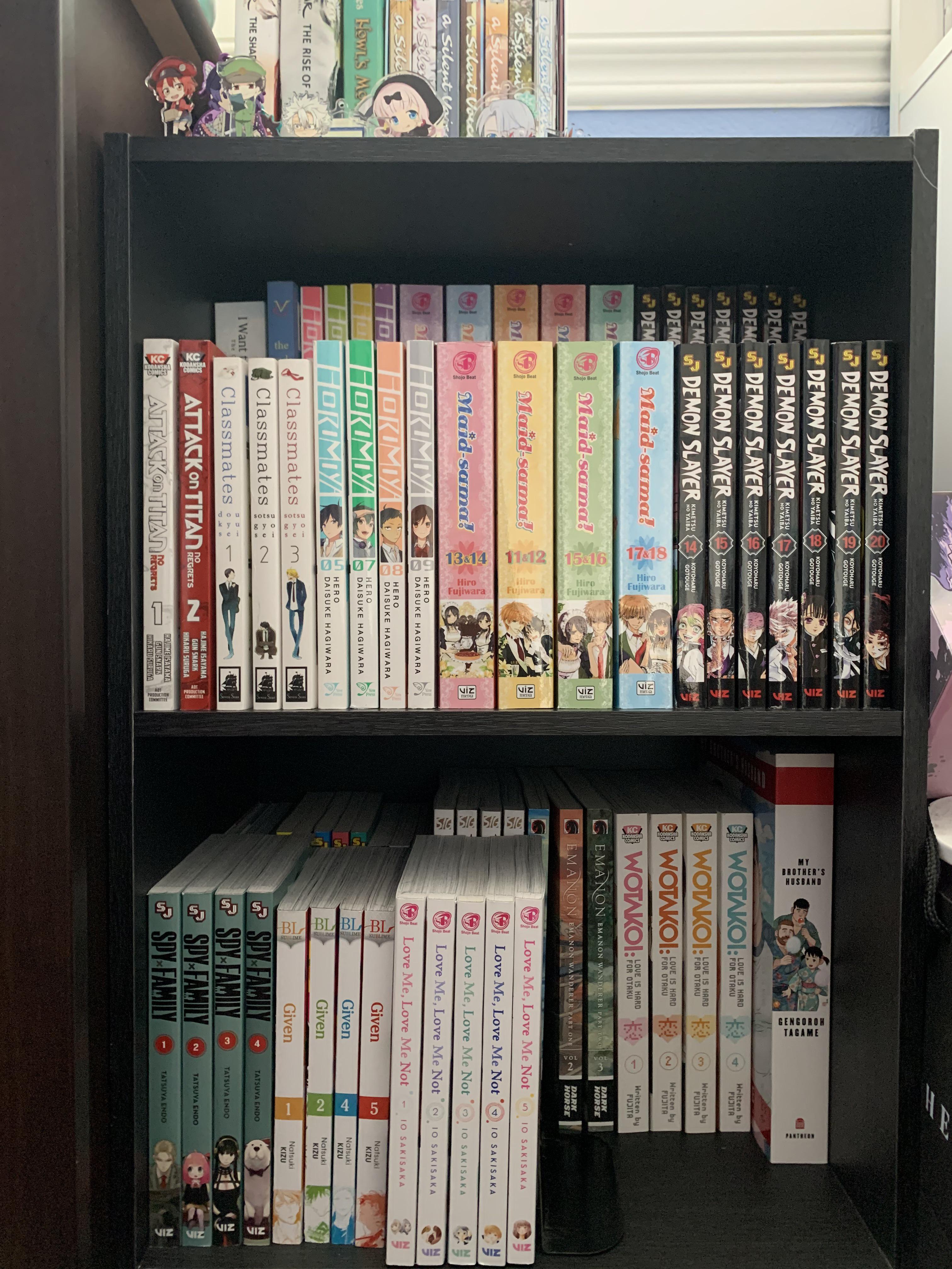 DIY’d myself a little insert for my bookshelf to see my manga in the