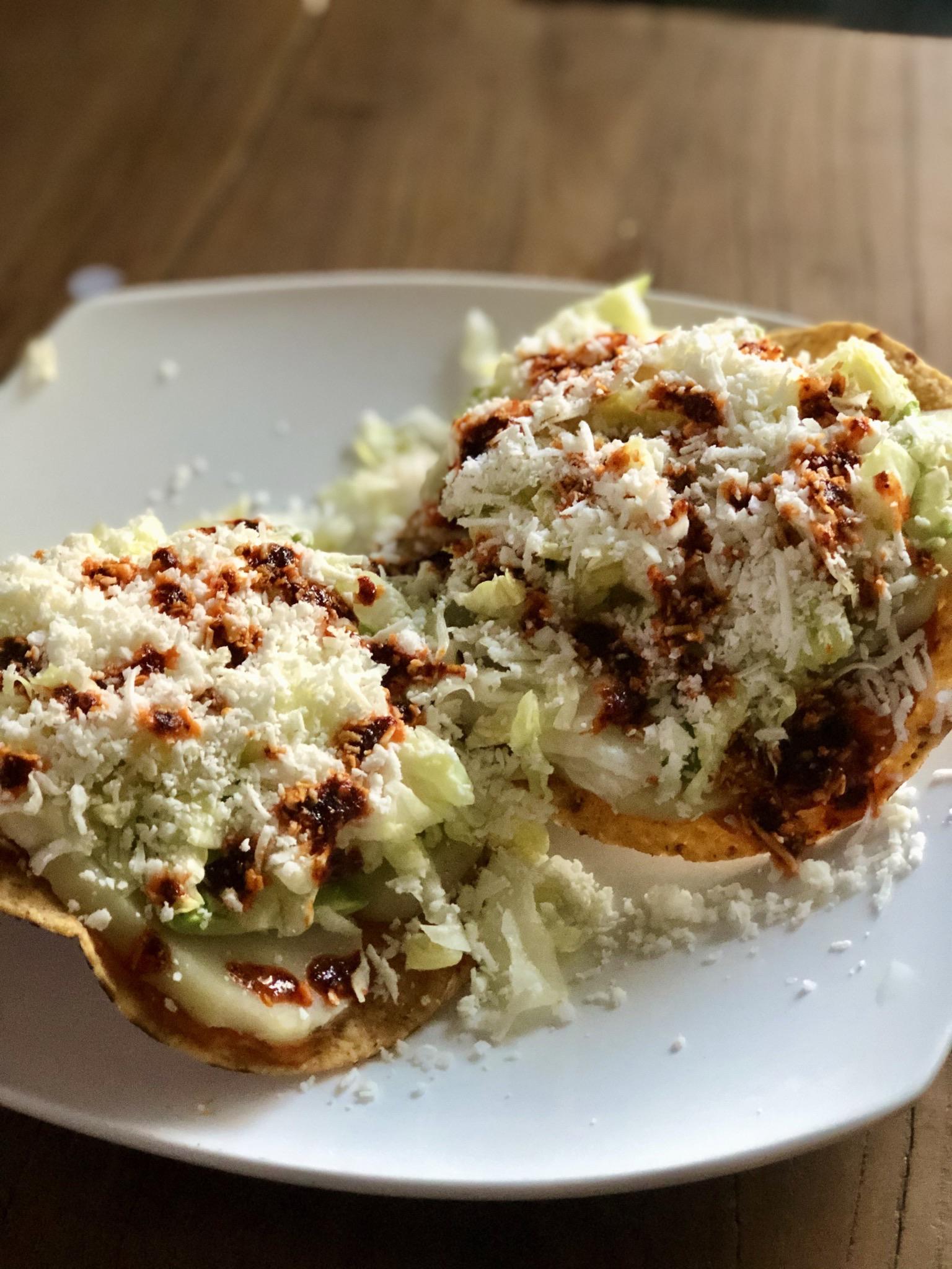 Something light tostadas de papa for lunch in Michoacán r/mexicanfood