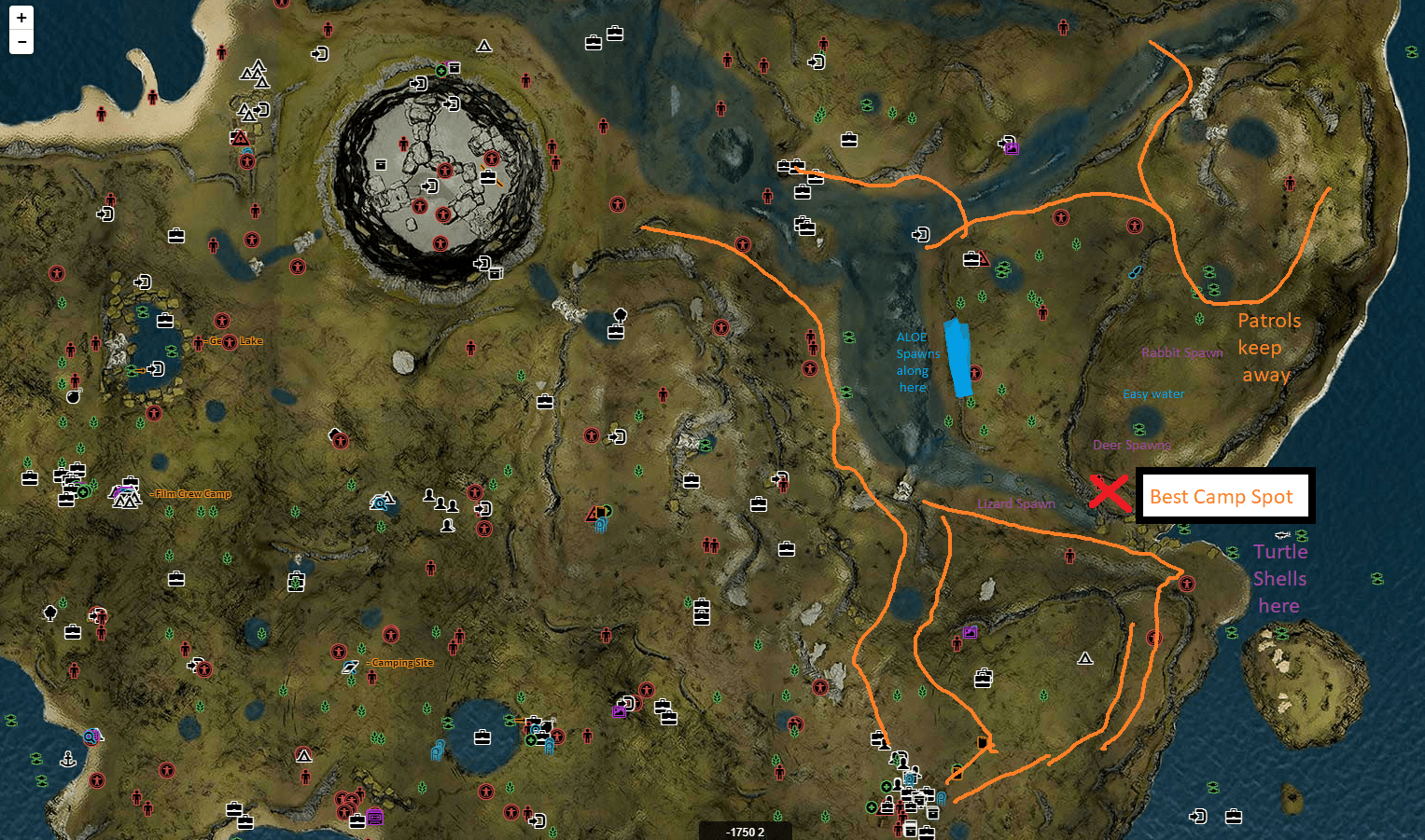 The Best place to Build your camp. Hidden cliff side base with access