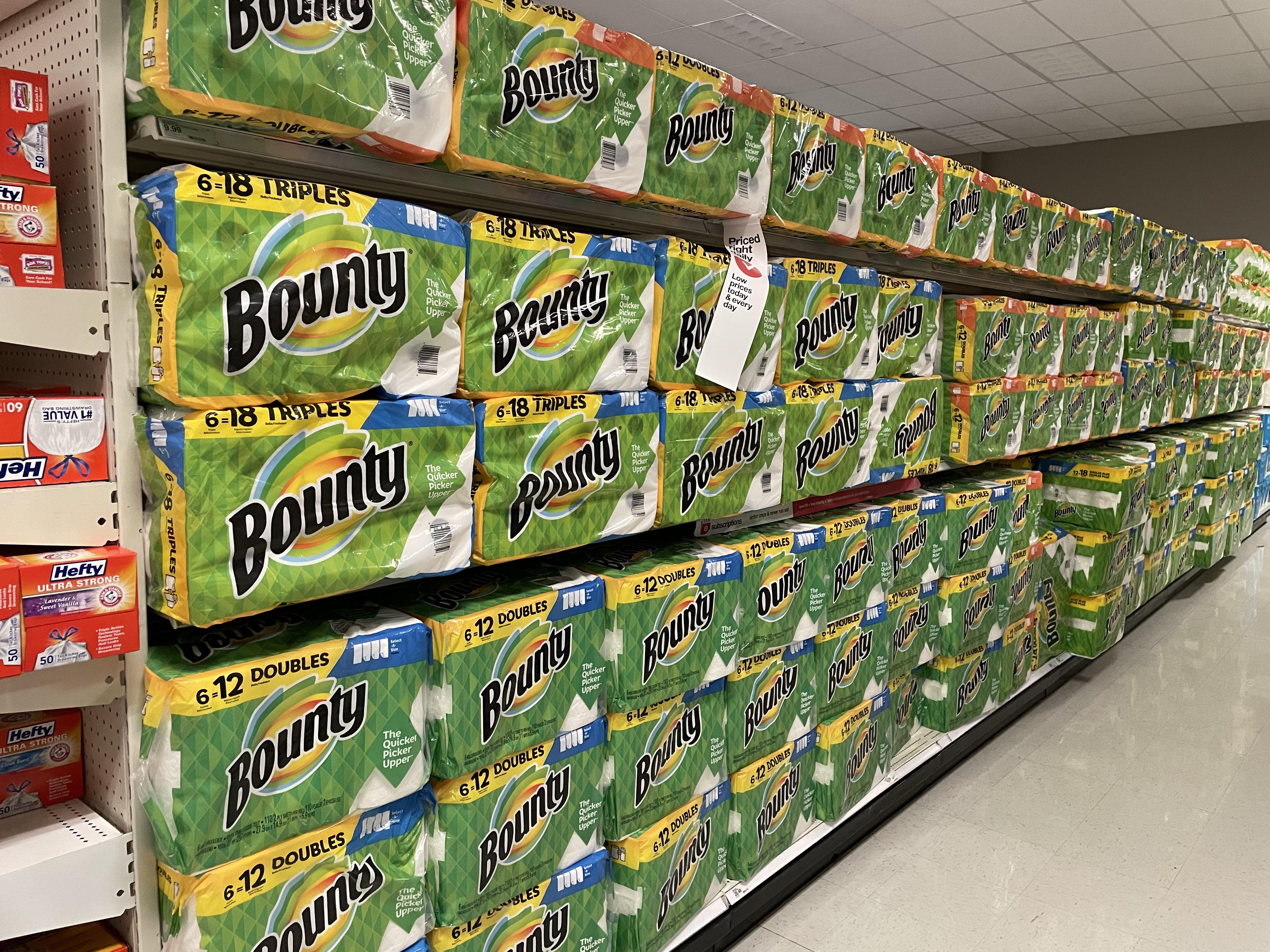 Our paper towel aisle hasn’t been full since the pandemic started r
