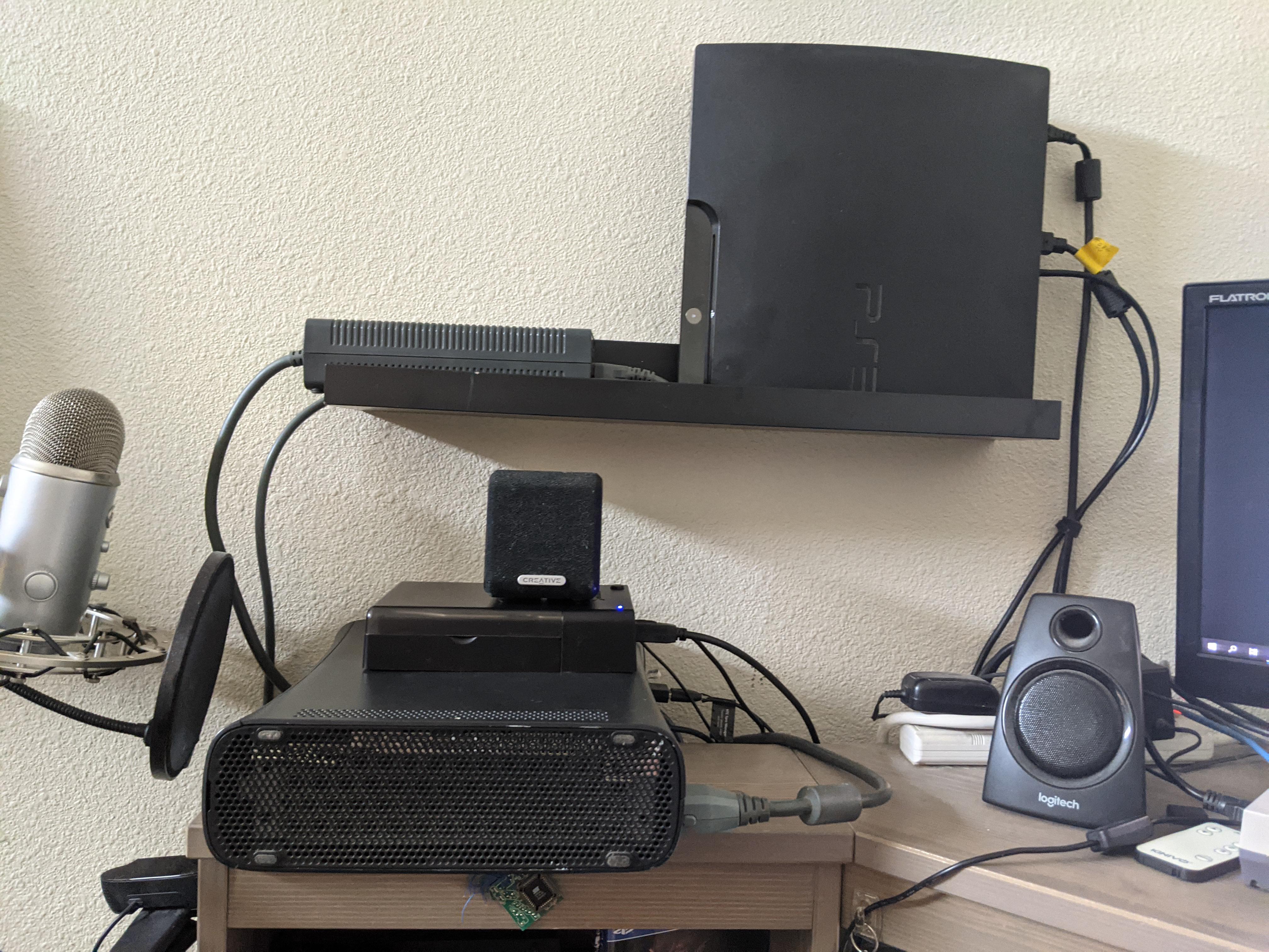 PS3 on floating shelf > Xbox 360 on floating shelf r/PS3