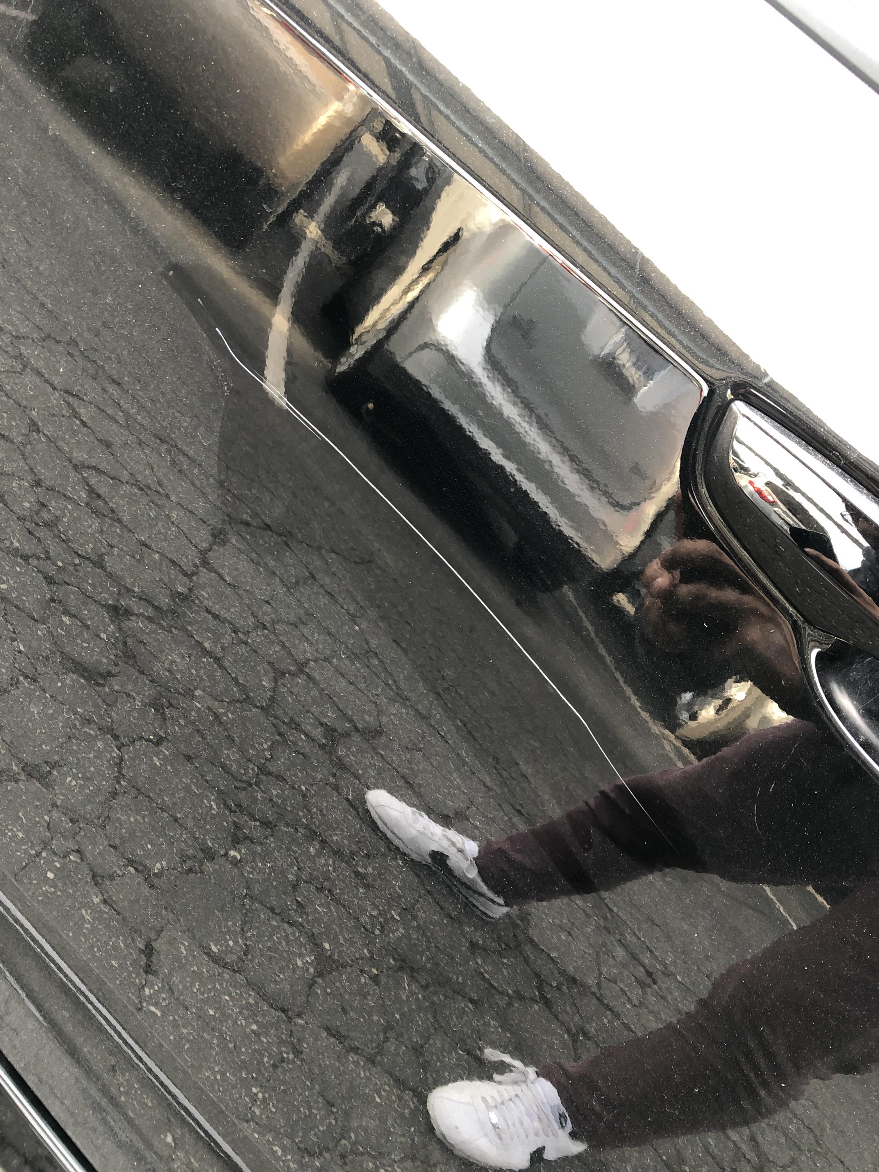 Come back from final to see that someone scratched my car smh...looks