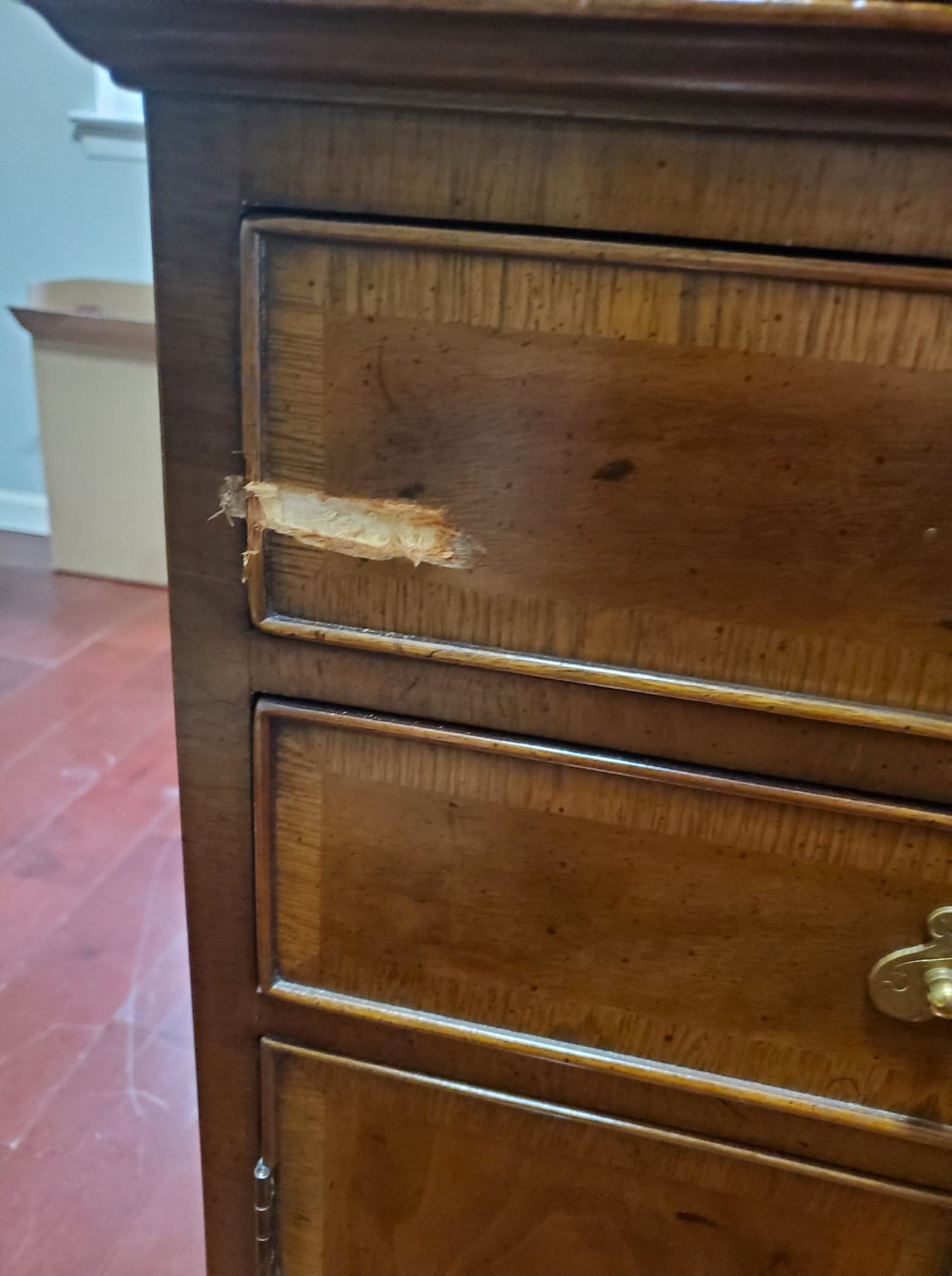 Movers damaged some of our furniture this was the worst. What can be done to fix it, if