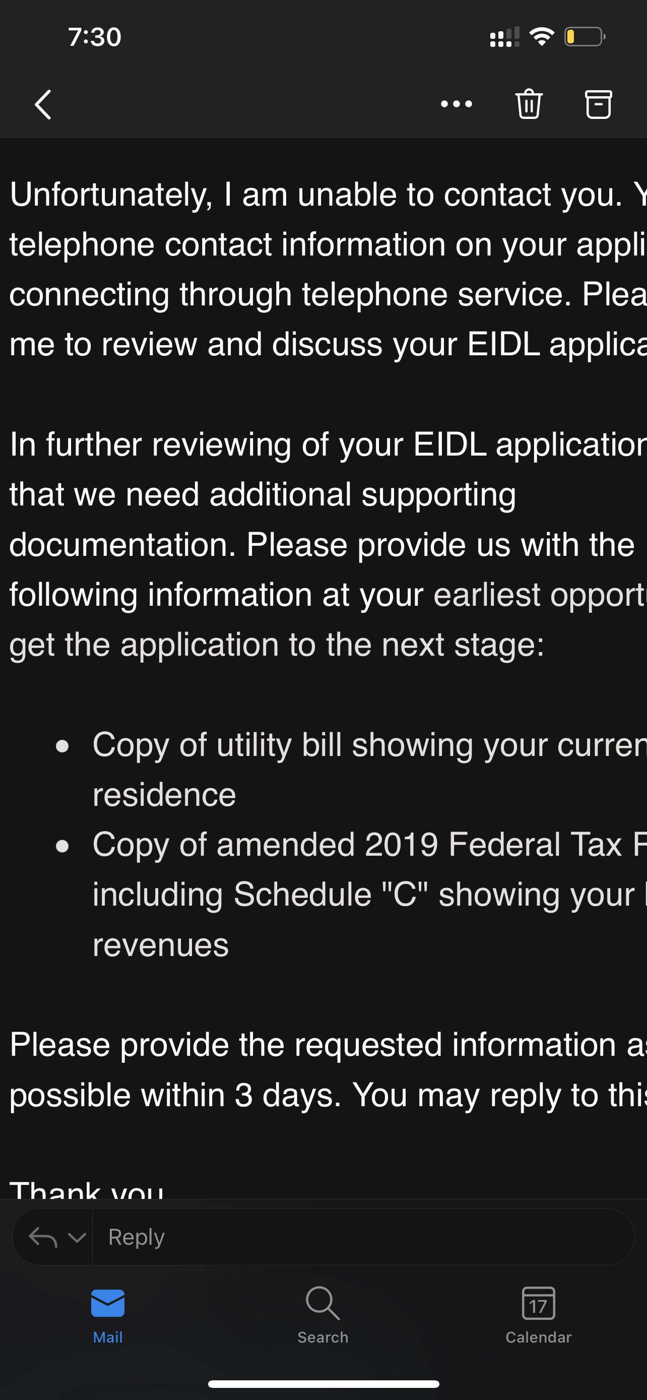 What are they exactly asking for regarding the amended 2019 federal tax