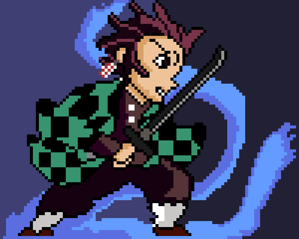 Tanjiro kamado pixelart DemonSlayerAnime