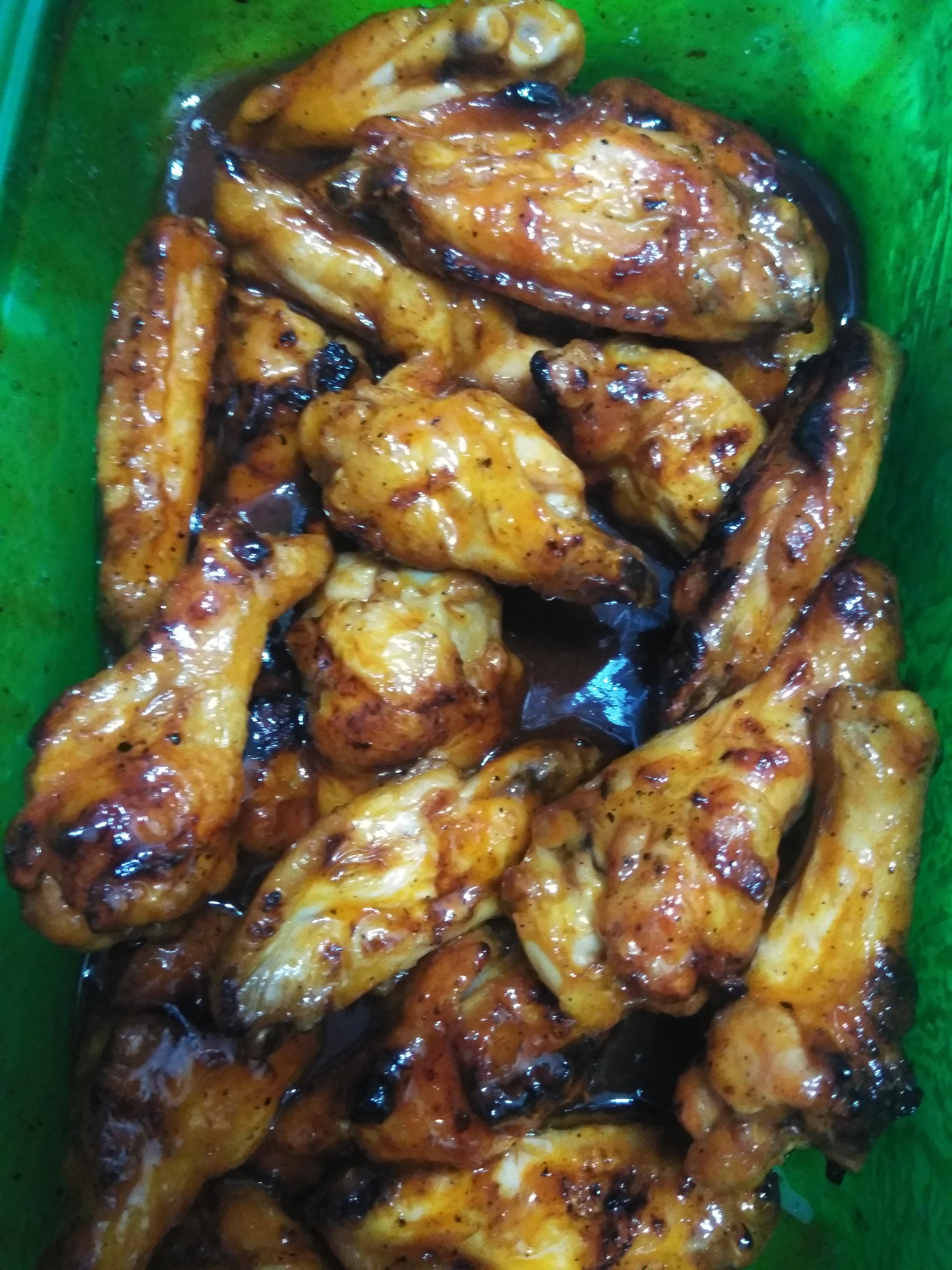 I added baking powder to the dry rub, and made all the sauce from