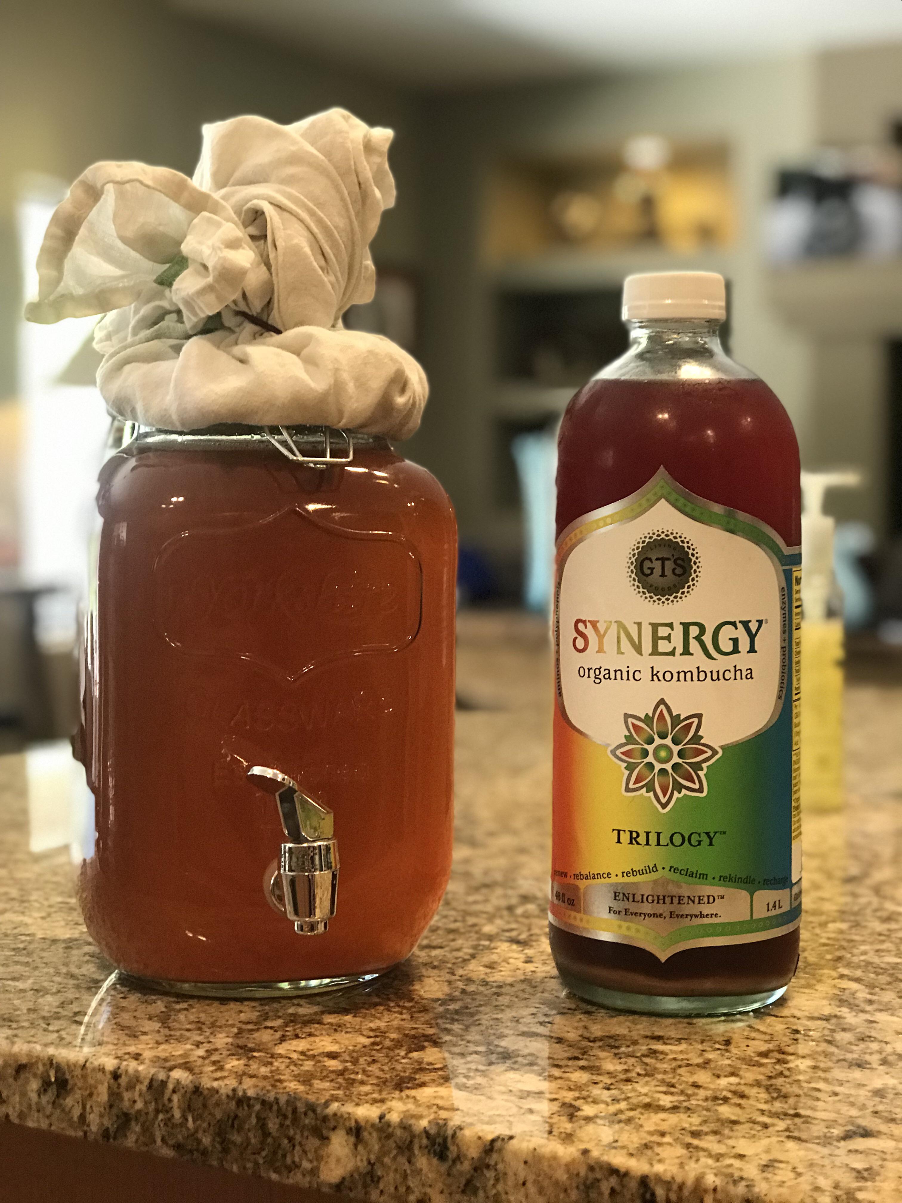 GT’s sells a 1.4L bottle of bucha! Bought it just for the bottle since