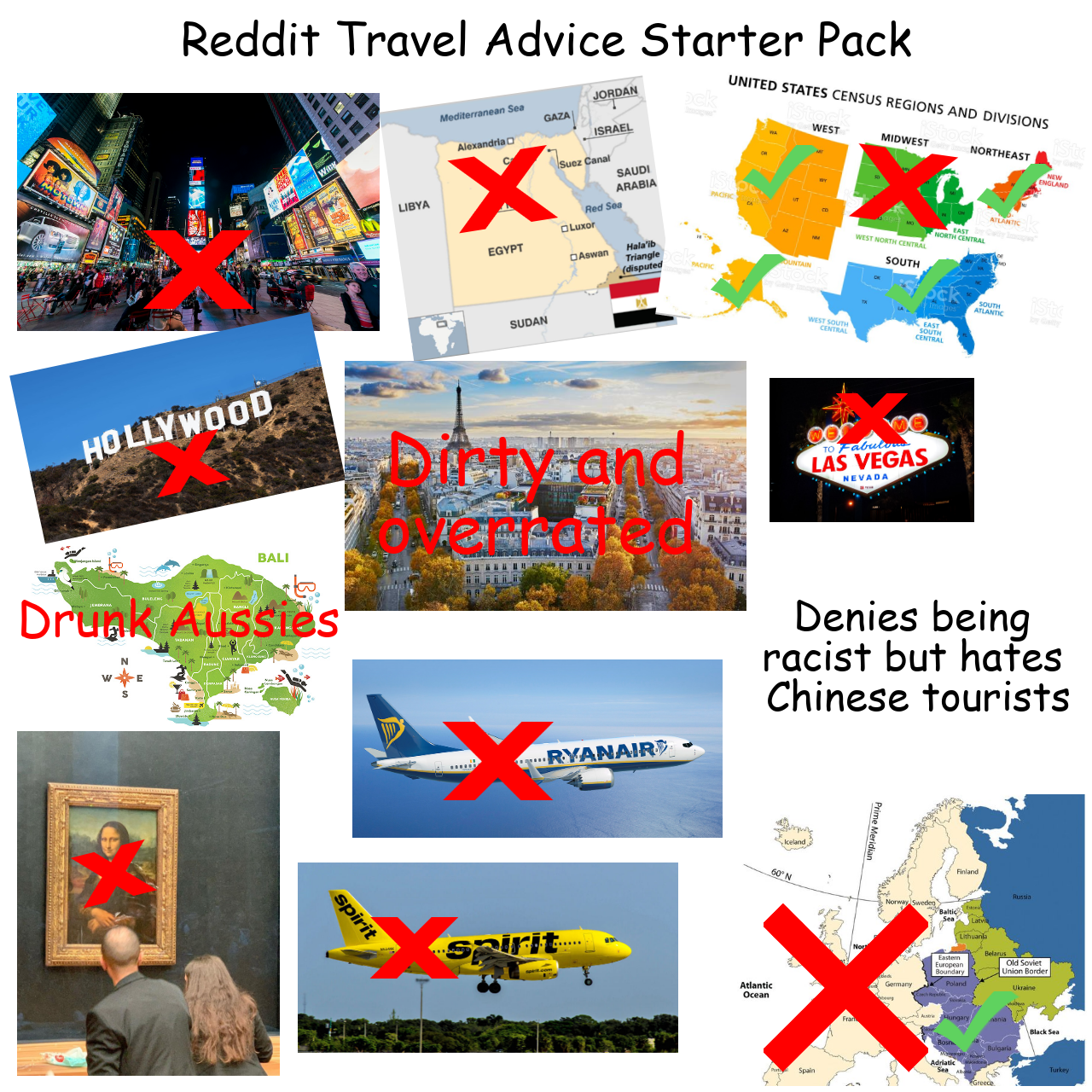Reddit Travel Advice Starter Pack r/starterpacks