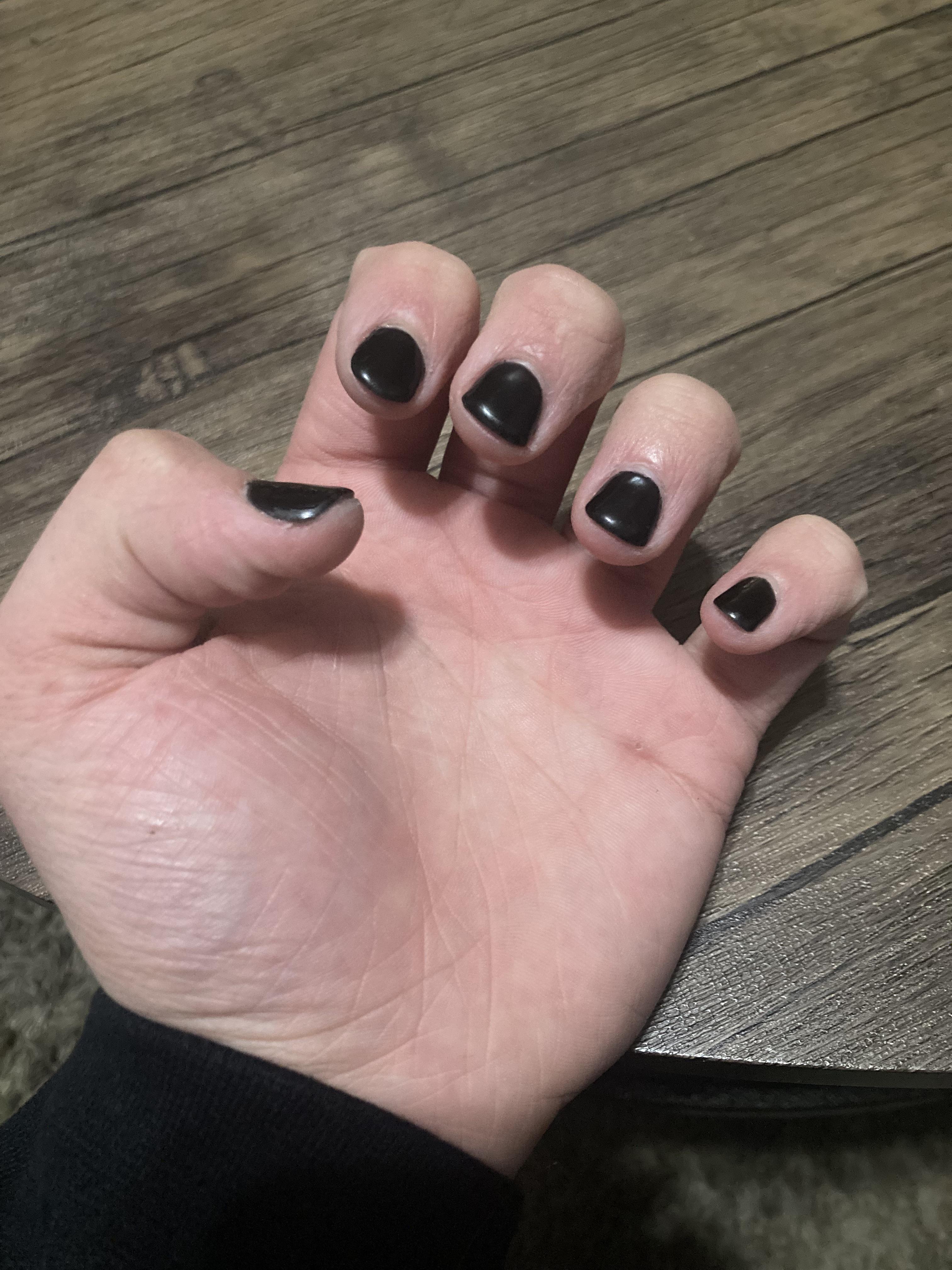 Second time painting my nails I decided black and gosh am I so happy 🖤 r/malepolish