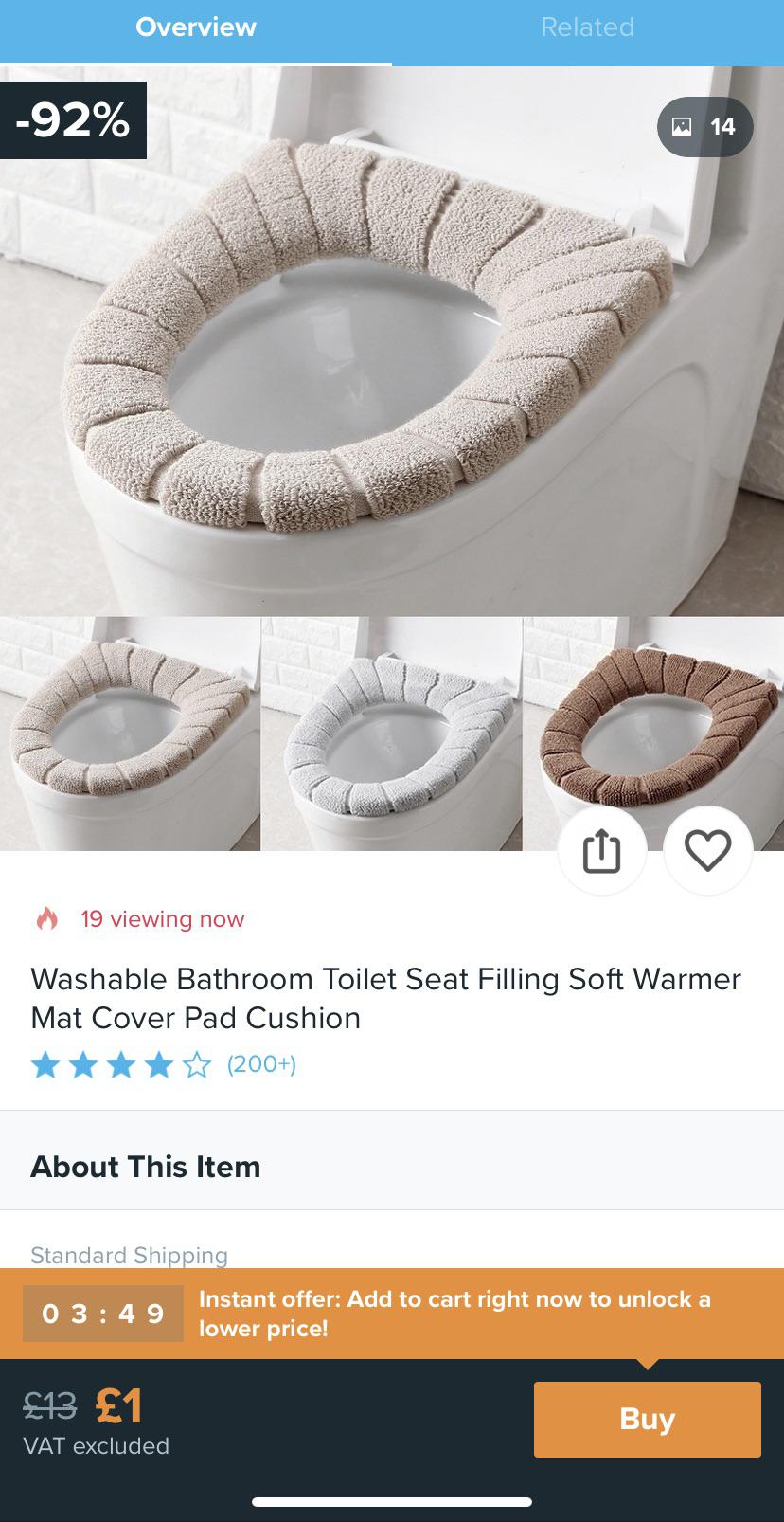 A fabric toilet seat. Gross. r/WTFwish
