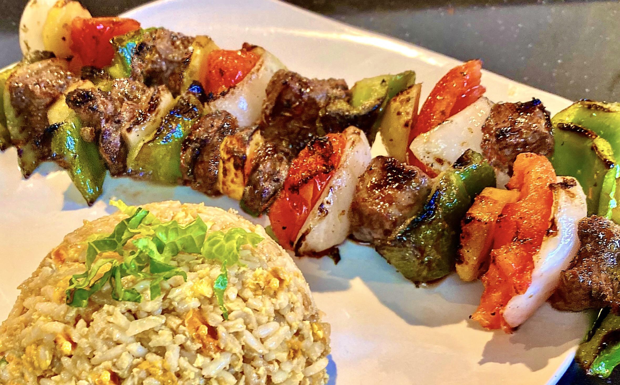 [homemade] Skirt steak kabobs r/food