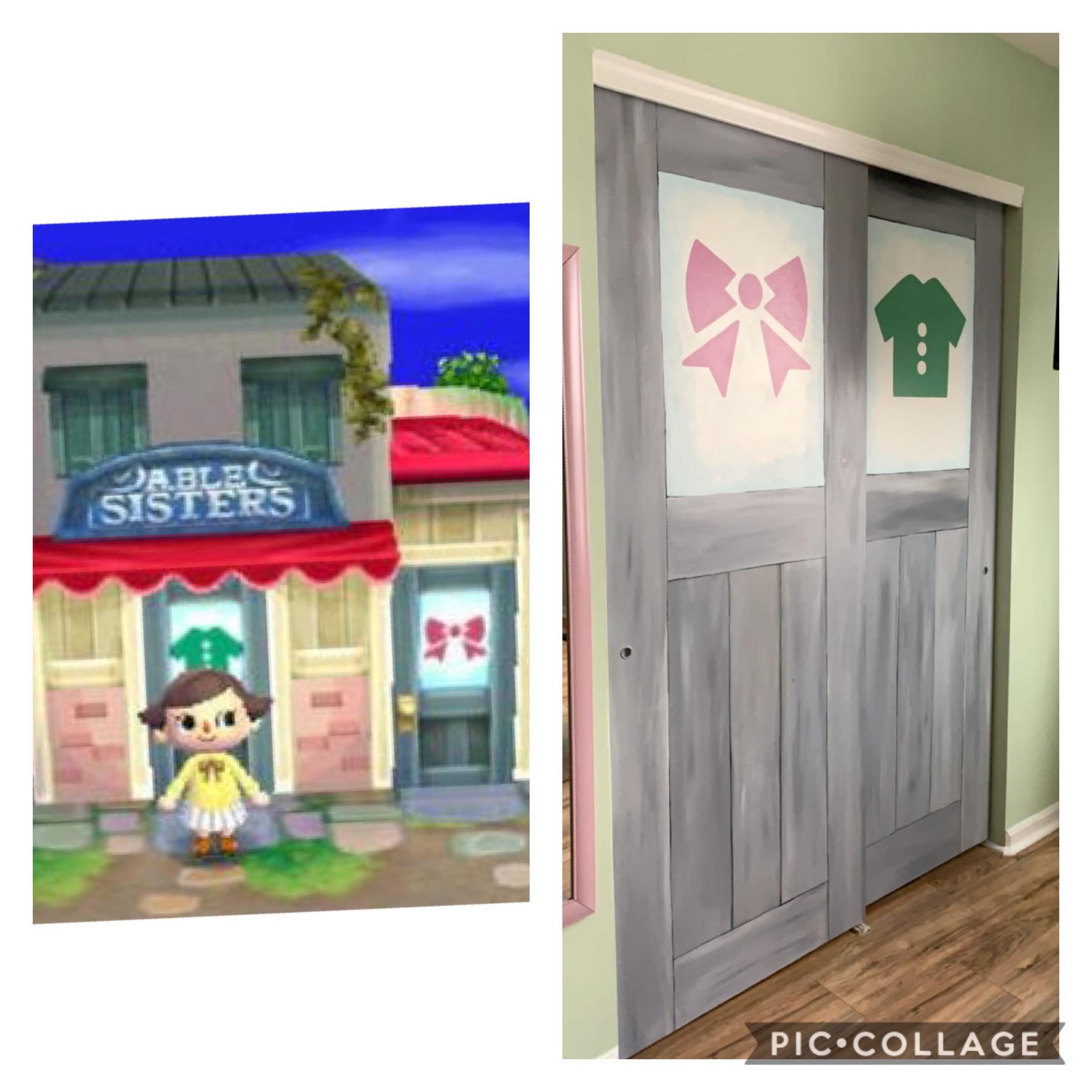 Finished my closet doors, inspired by Able Sisters! r/AnimalCrossing