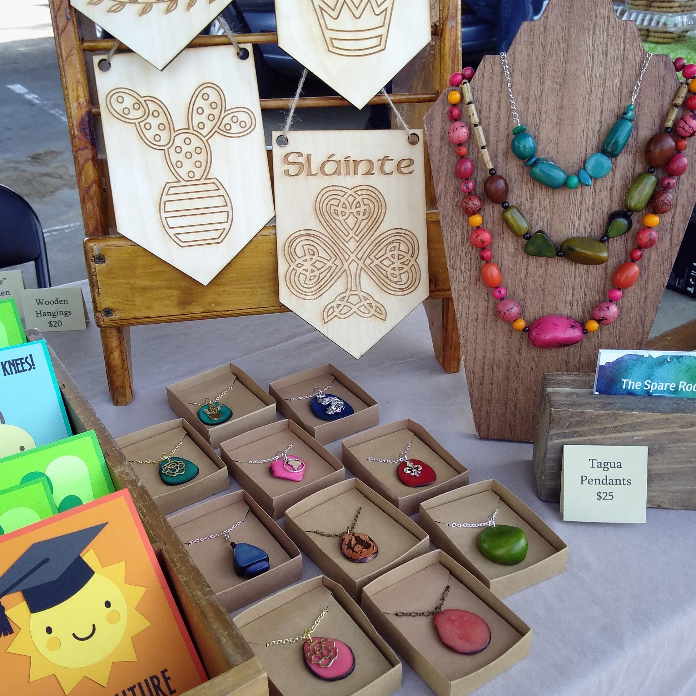 Have some of my crafts for sale this morning at my local farmers' market! r/crafts