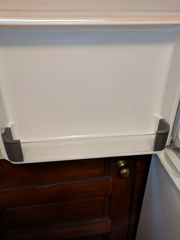My dad needed a replacement fridge door shelf thing that he couldn't