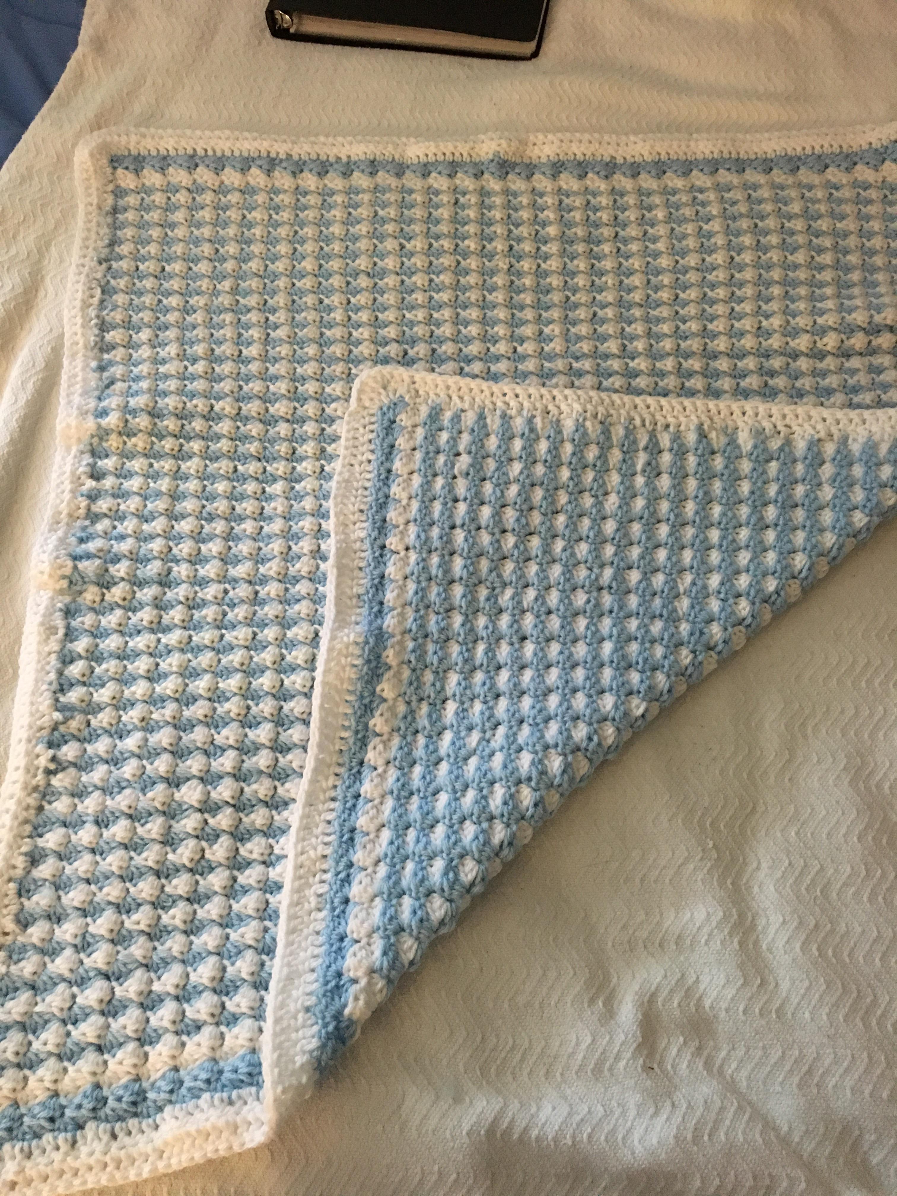My reversible baby blanket r/crochet