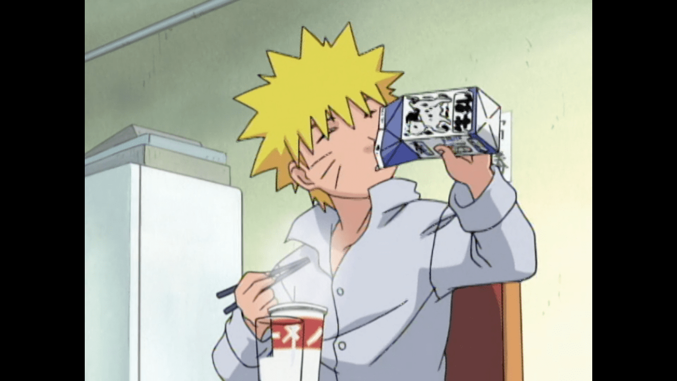 Why this ni🅱🅱🅰 naruto pour himself a glass of milk then