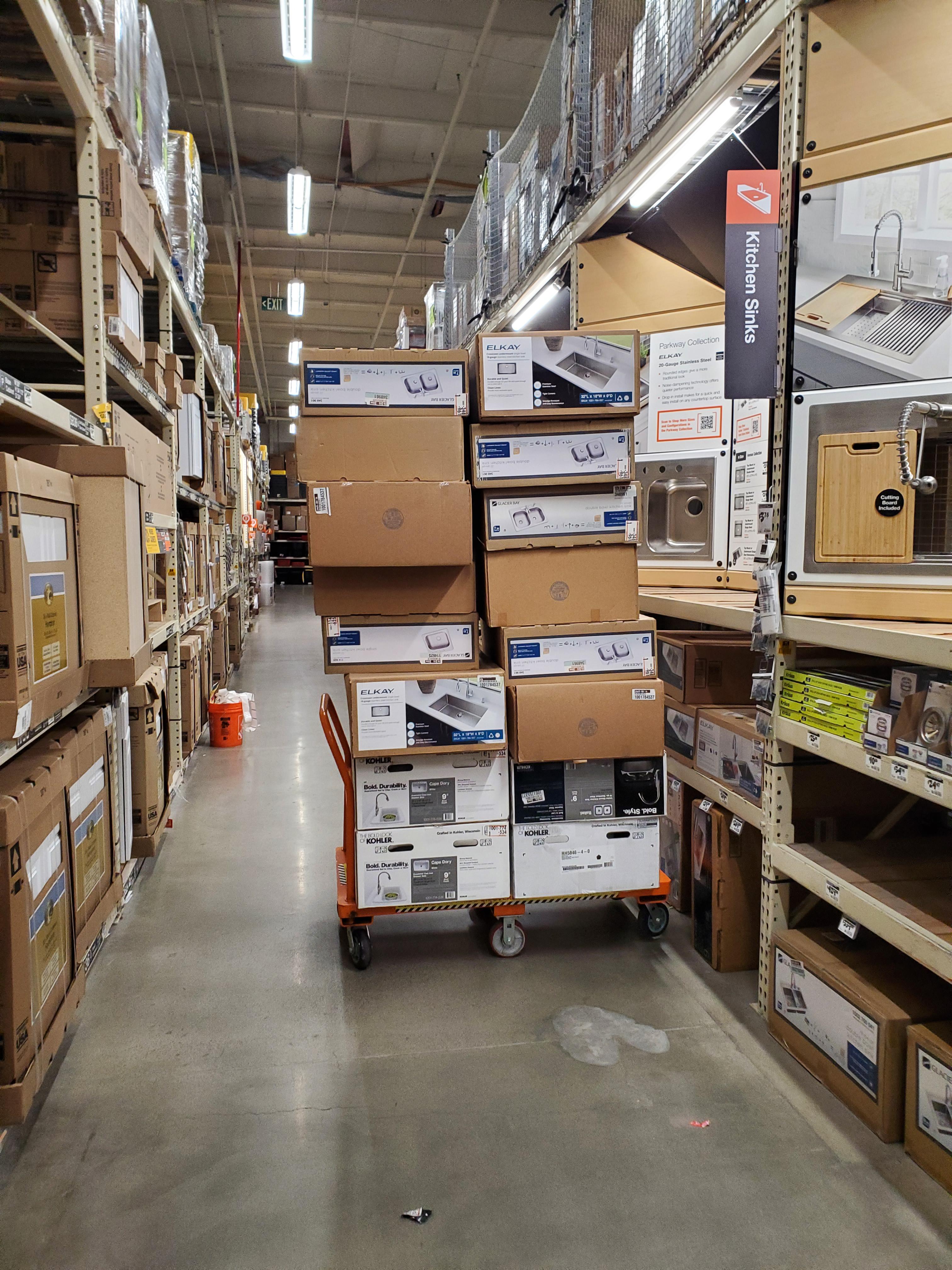 inventory days... 16 pennies in 3 bays HomeDepot