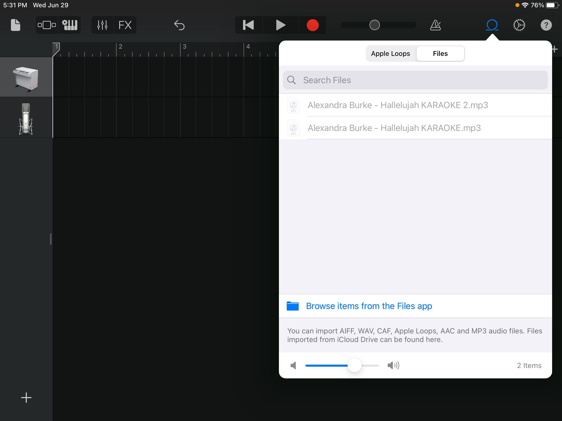 This is my first time using Garageband and I’m trying to record a song