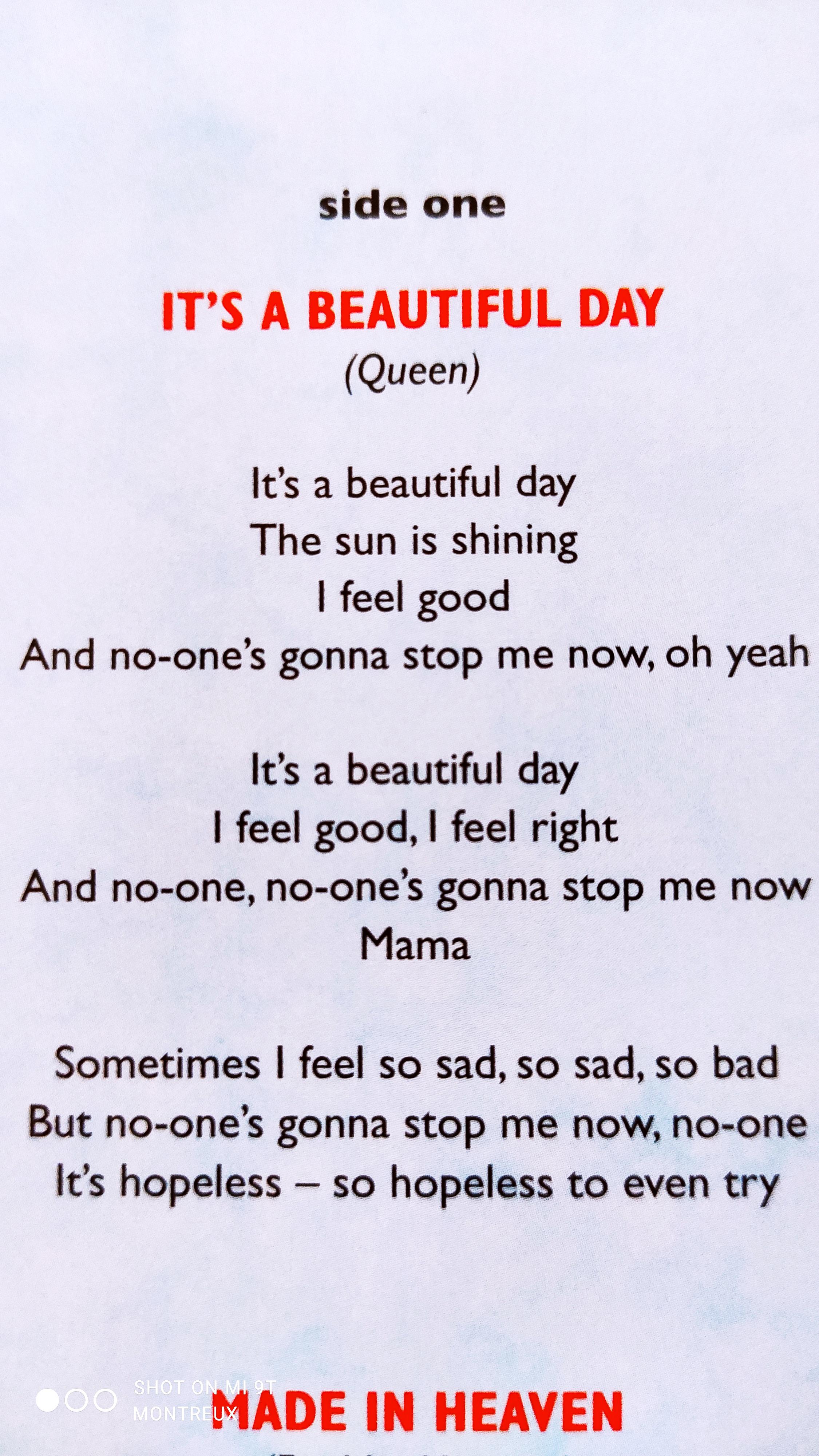 I don't know if I correctly interpreted the Lyrics of this song but they are soo sad r/queen