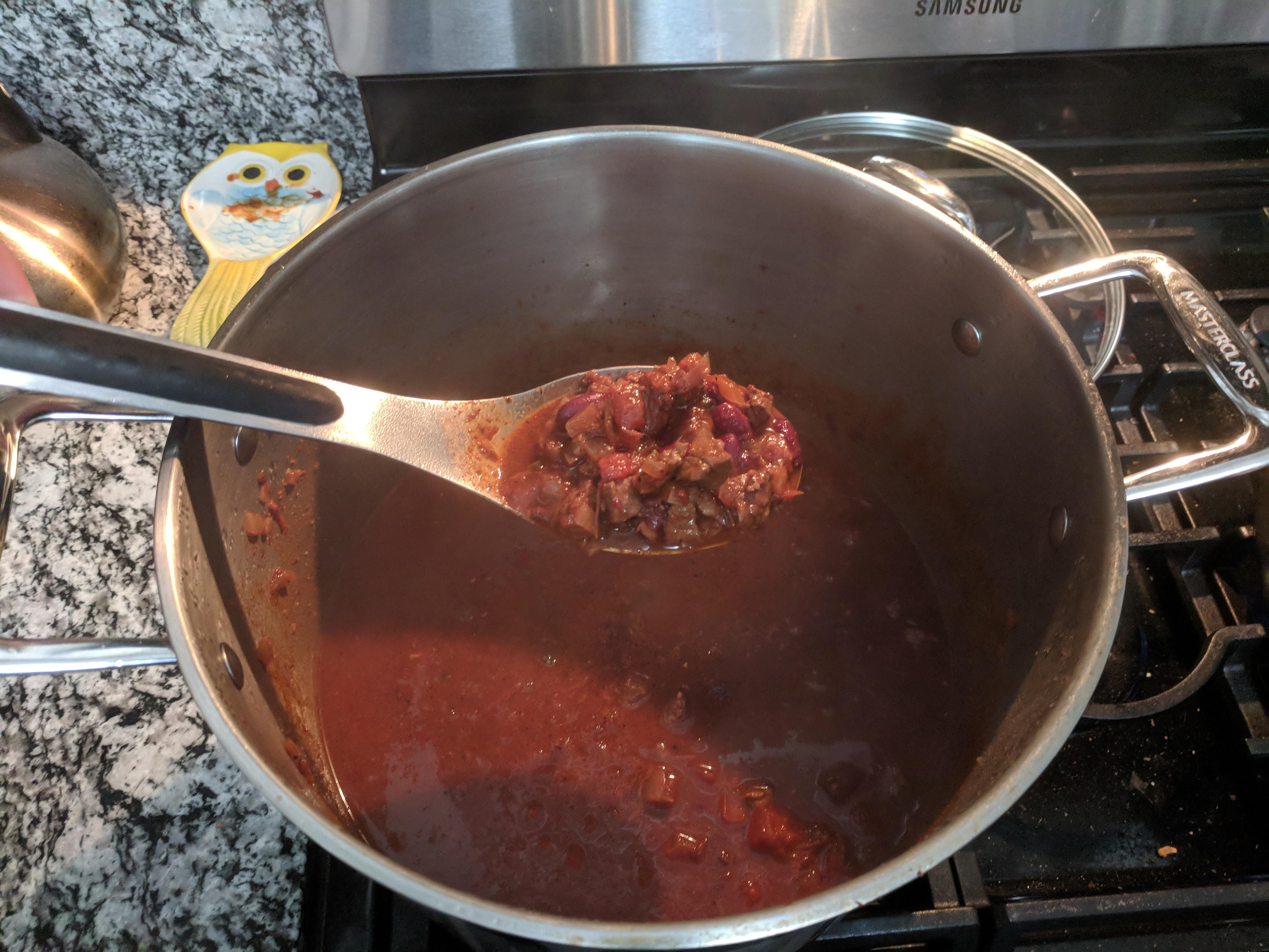 My take on Kevin's Famous Chili I used different dried peppers and