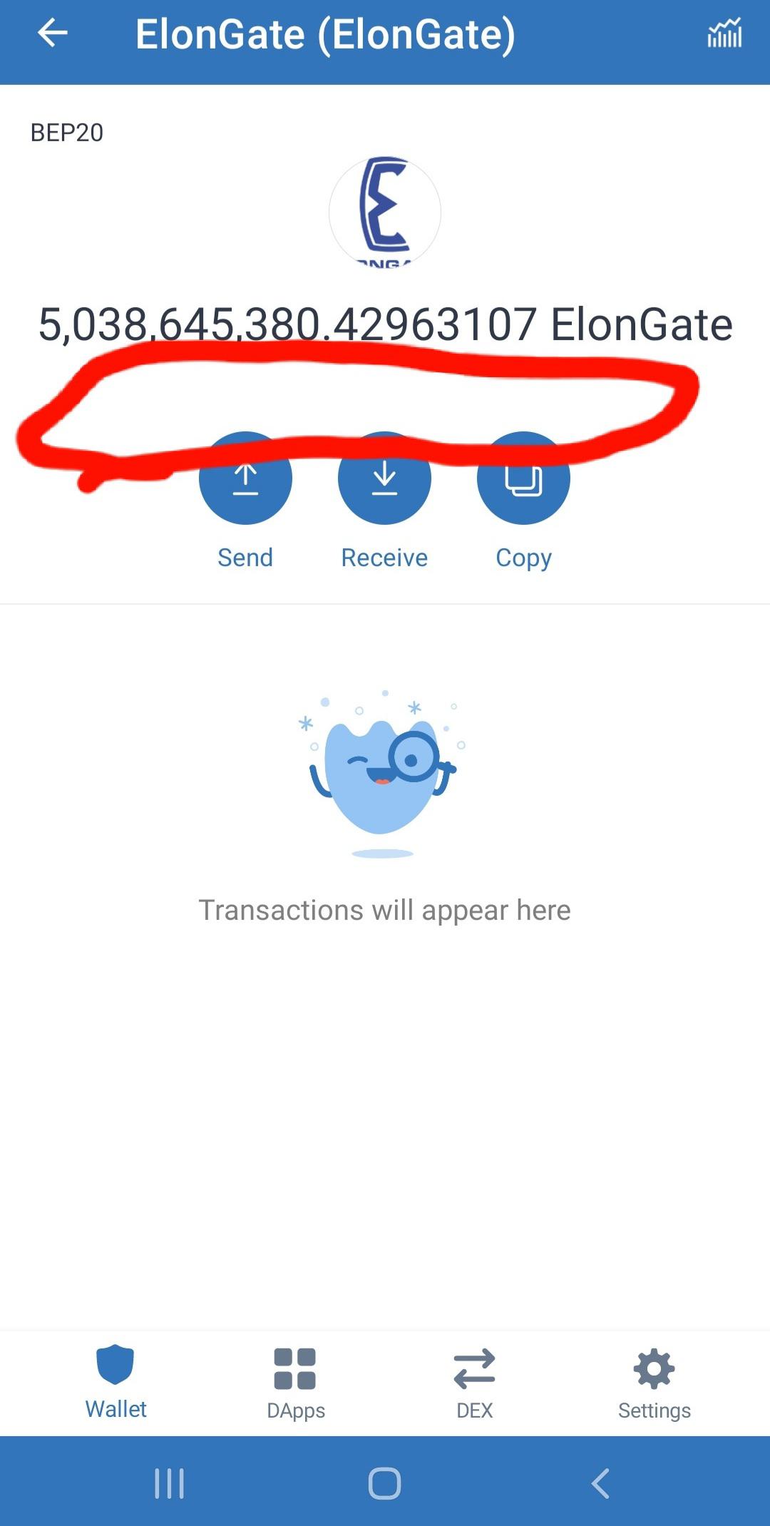 Any idea why the Dollar amount is not showing in trust wallet